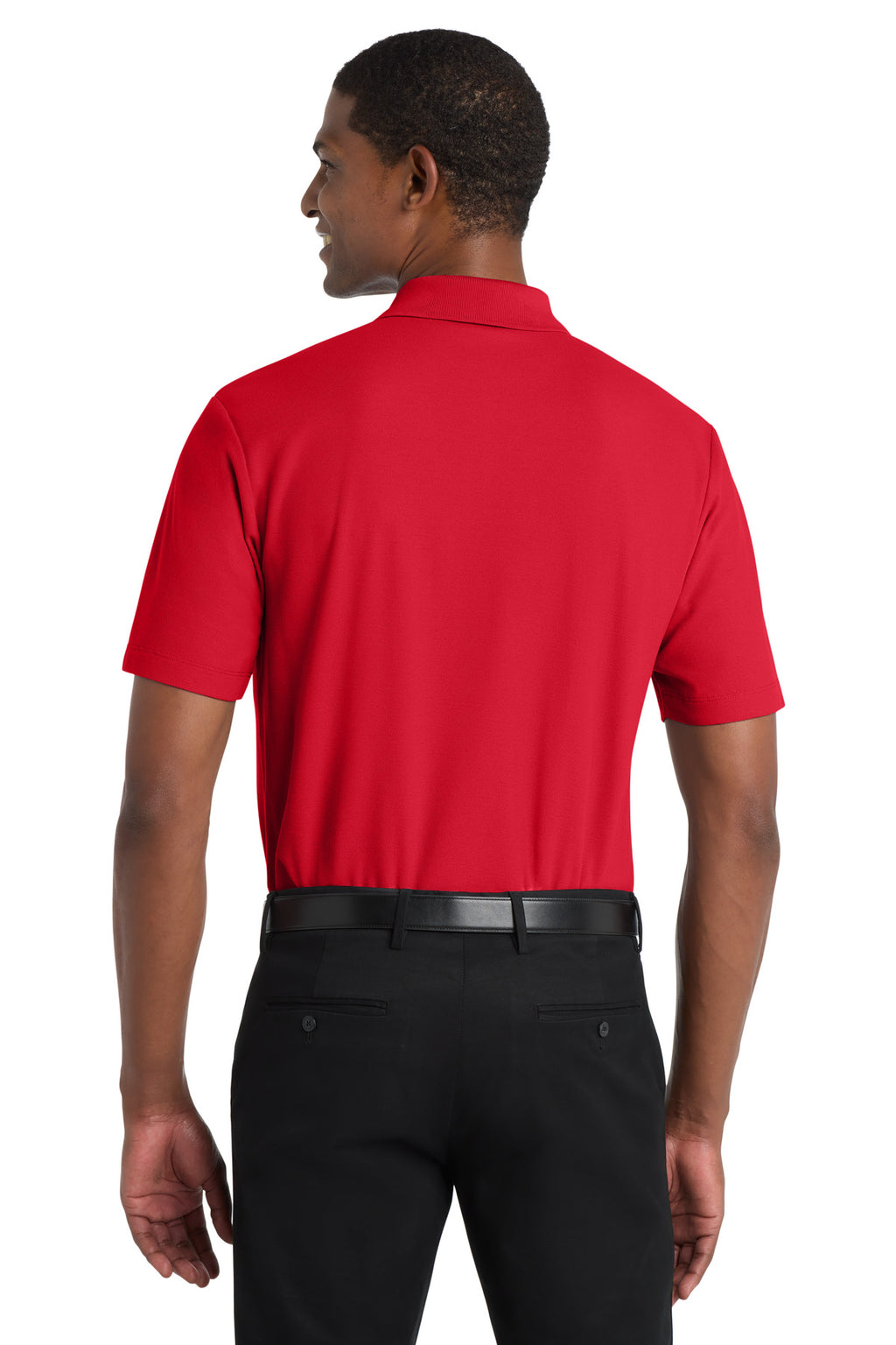 Port Authority SuperPro React Polo. K810 - Rich Red - back