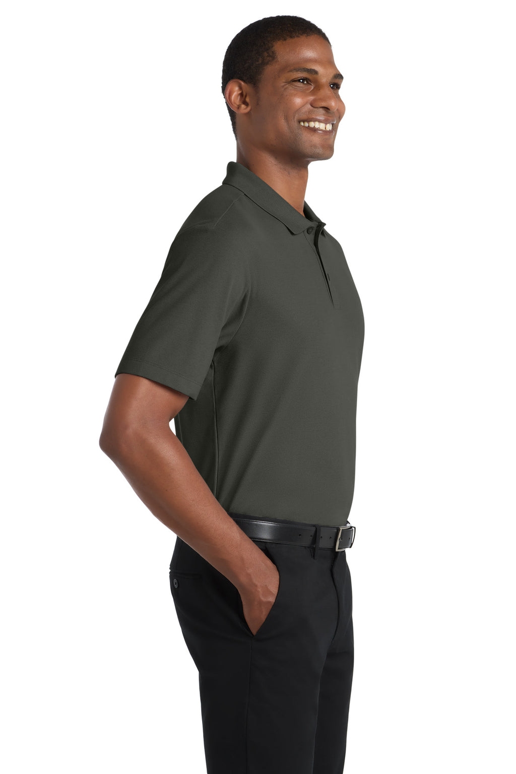Port Authority SuperPro React Polo. K810 - Storm Grey - side