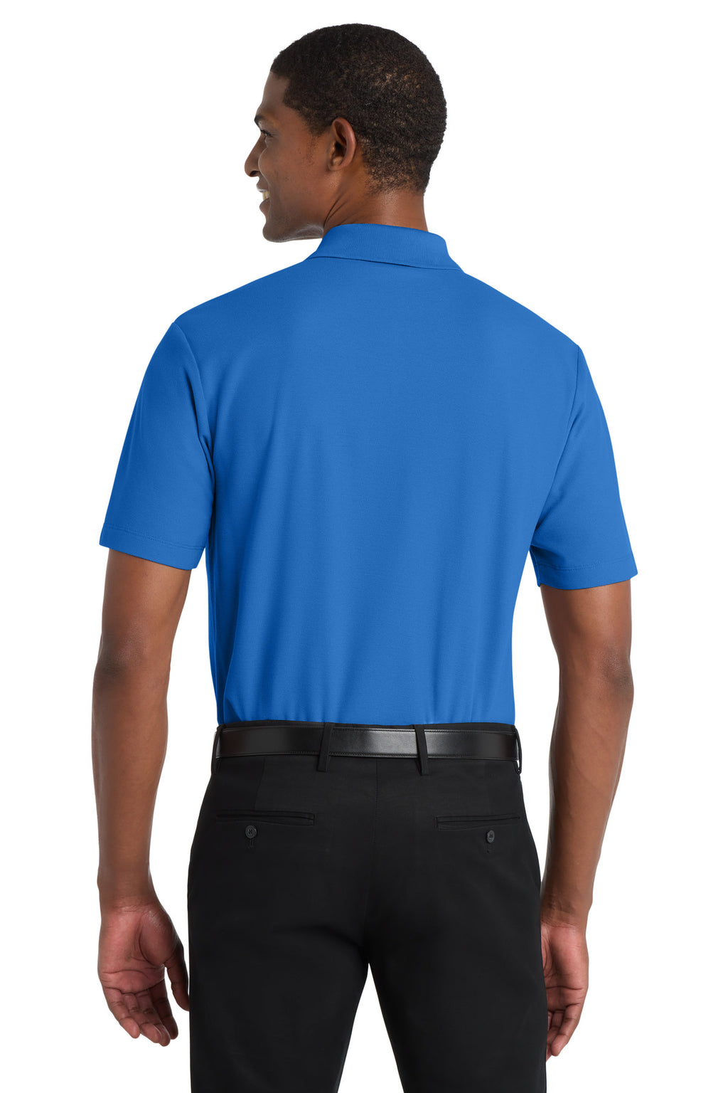 Port Authority SuperPro React Polo. K810 - Strong Blue - back