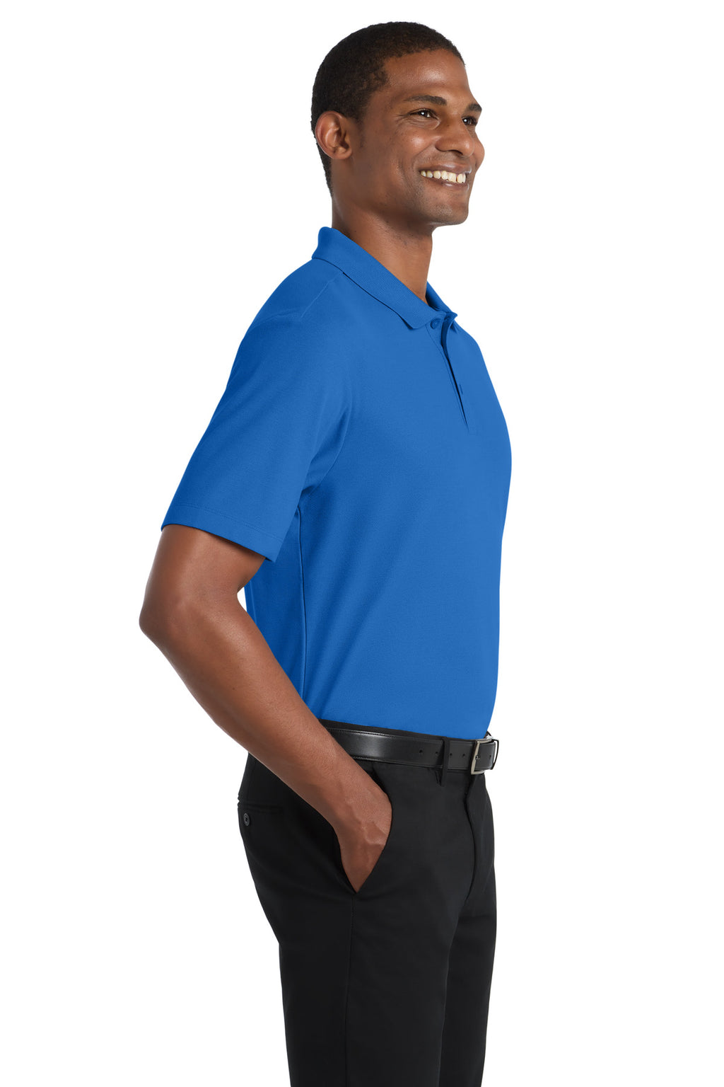 Port Authority SuperPro React Polo. K810 - Strong Blue - side