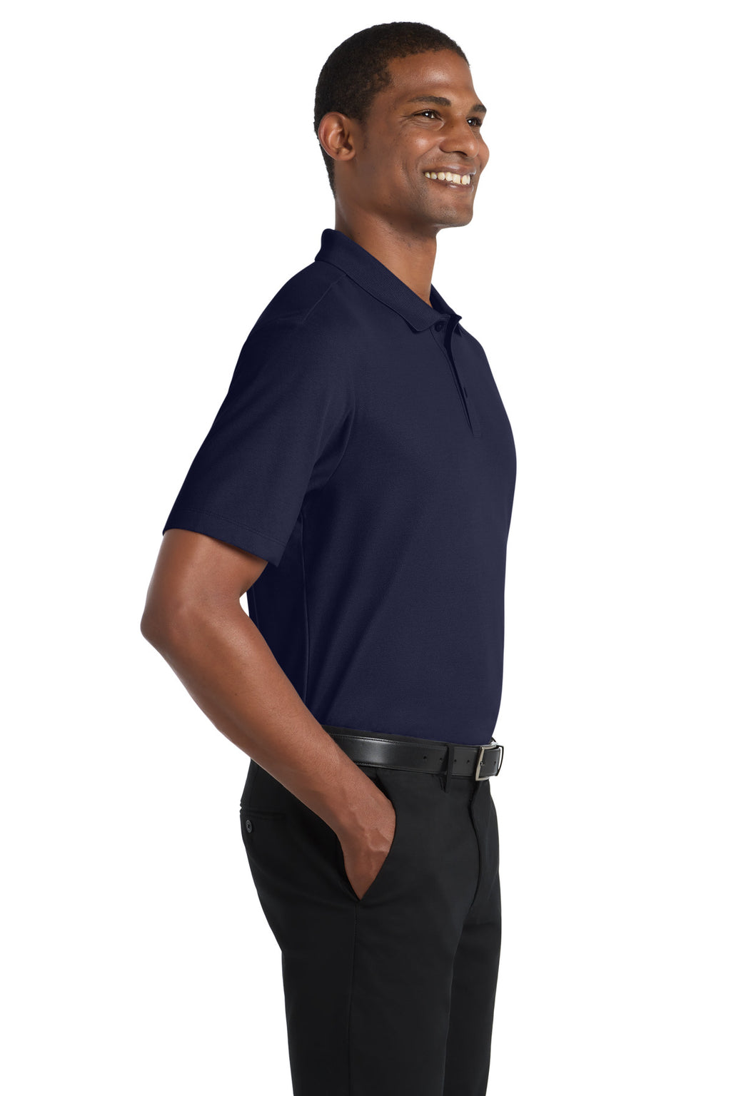 Port Authority SuperPro React Polo. K810 - True Navy - side
