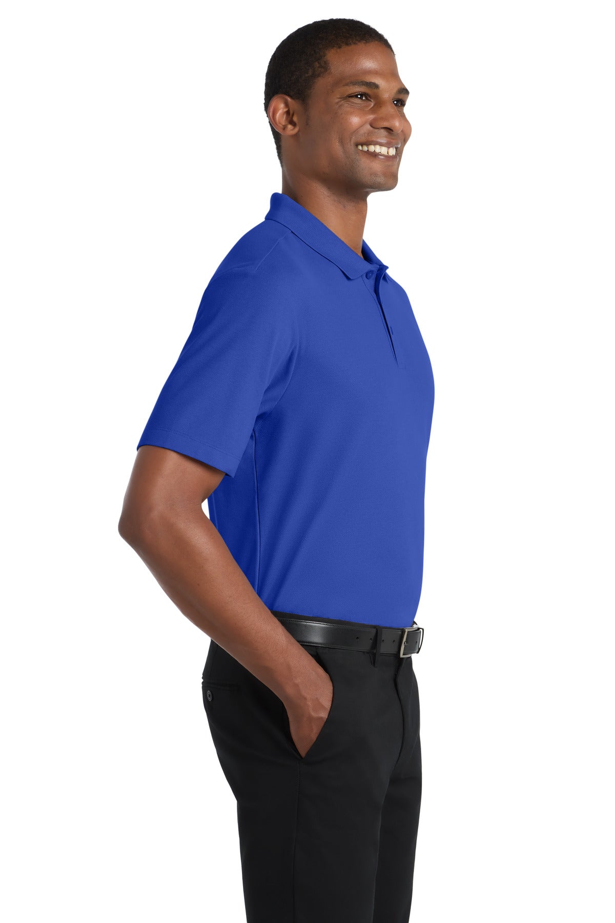 Port Authority SuperPro React Polo. K810 - True Royal - side