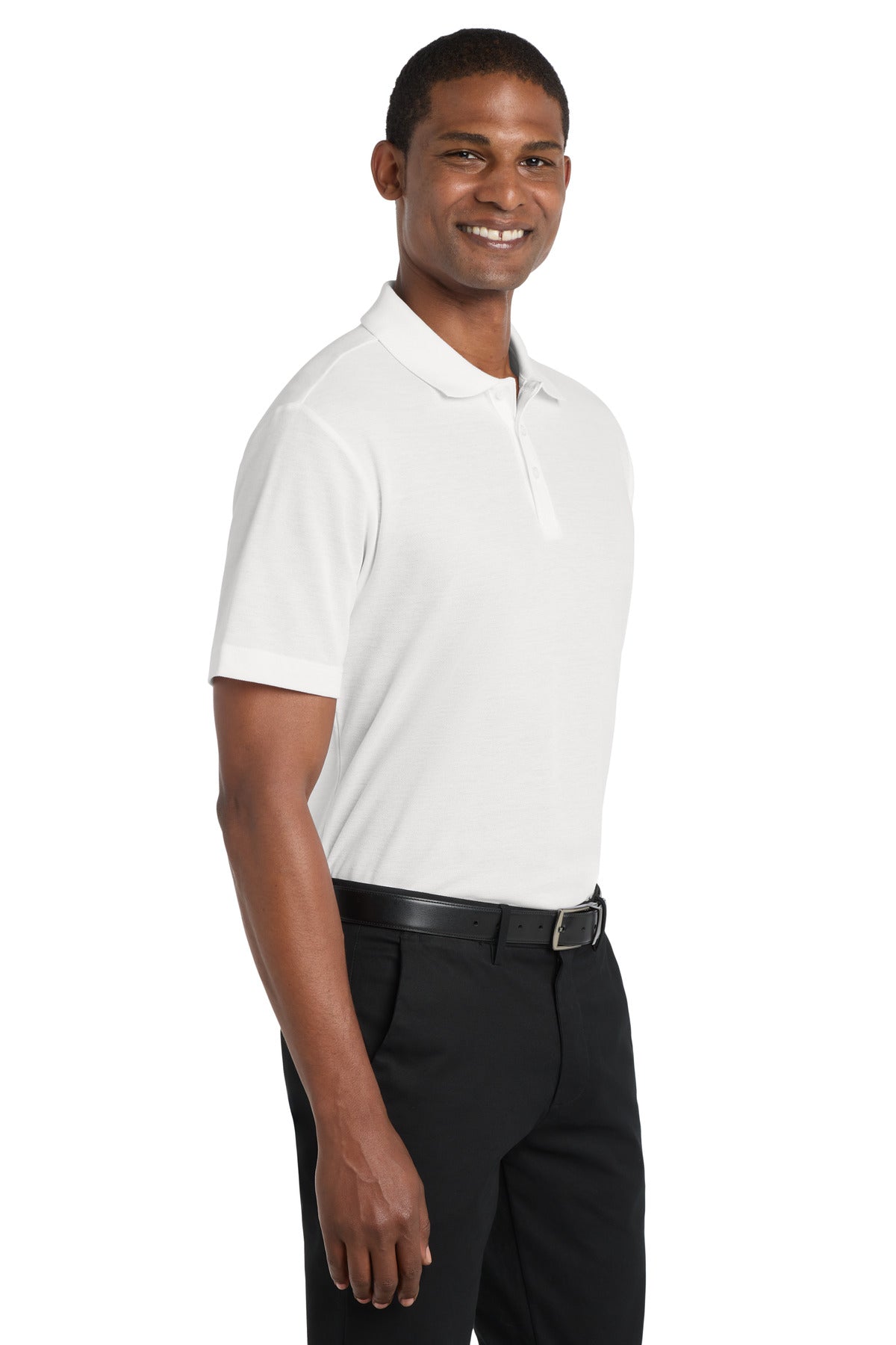 Port Authority SuperPro React Polo. K810 - White - side
