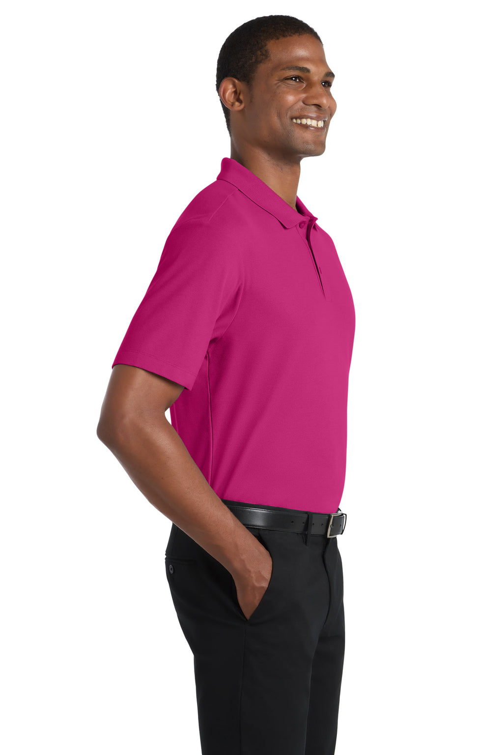 Port Authority SuperPro React Polo. K810 - Wild Berry - side