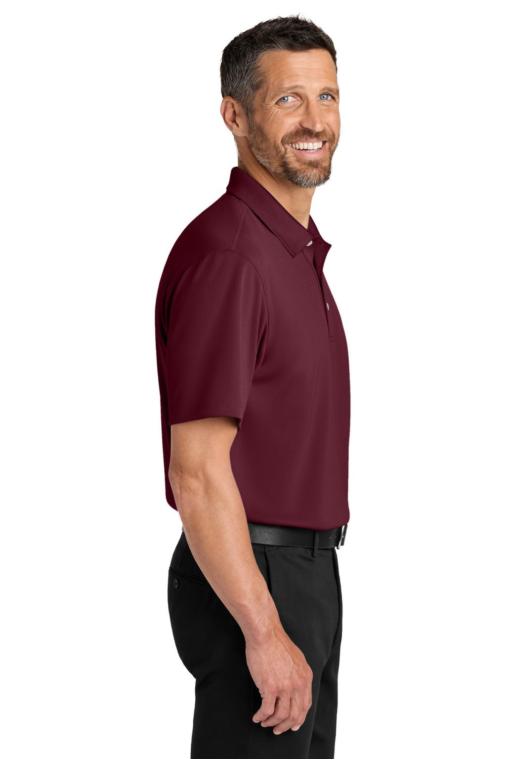Port Authority Dry Zone Stain-Release Grid Polo K845 - Club Burgundy - side