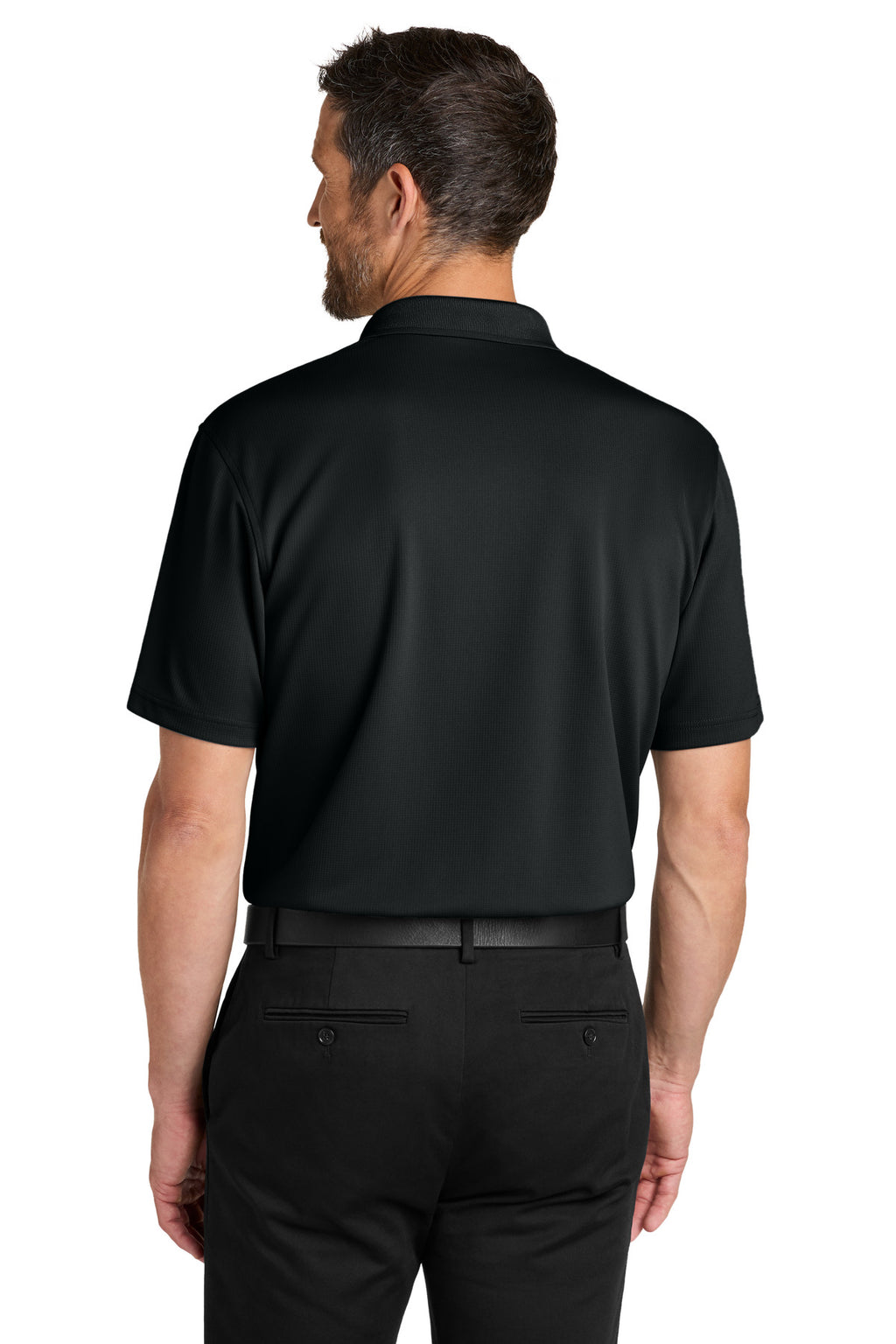 Port Authority Dry Zone Stain-Release Grid Polo K845 - Deep Black - back