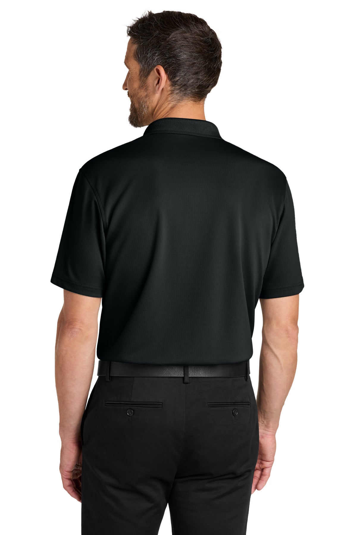 Port Authority Dry Zone Stain-Release Grid Polo K845 - Deep Black - back