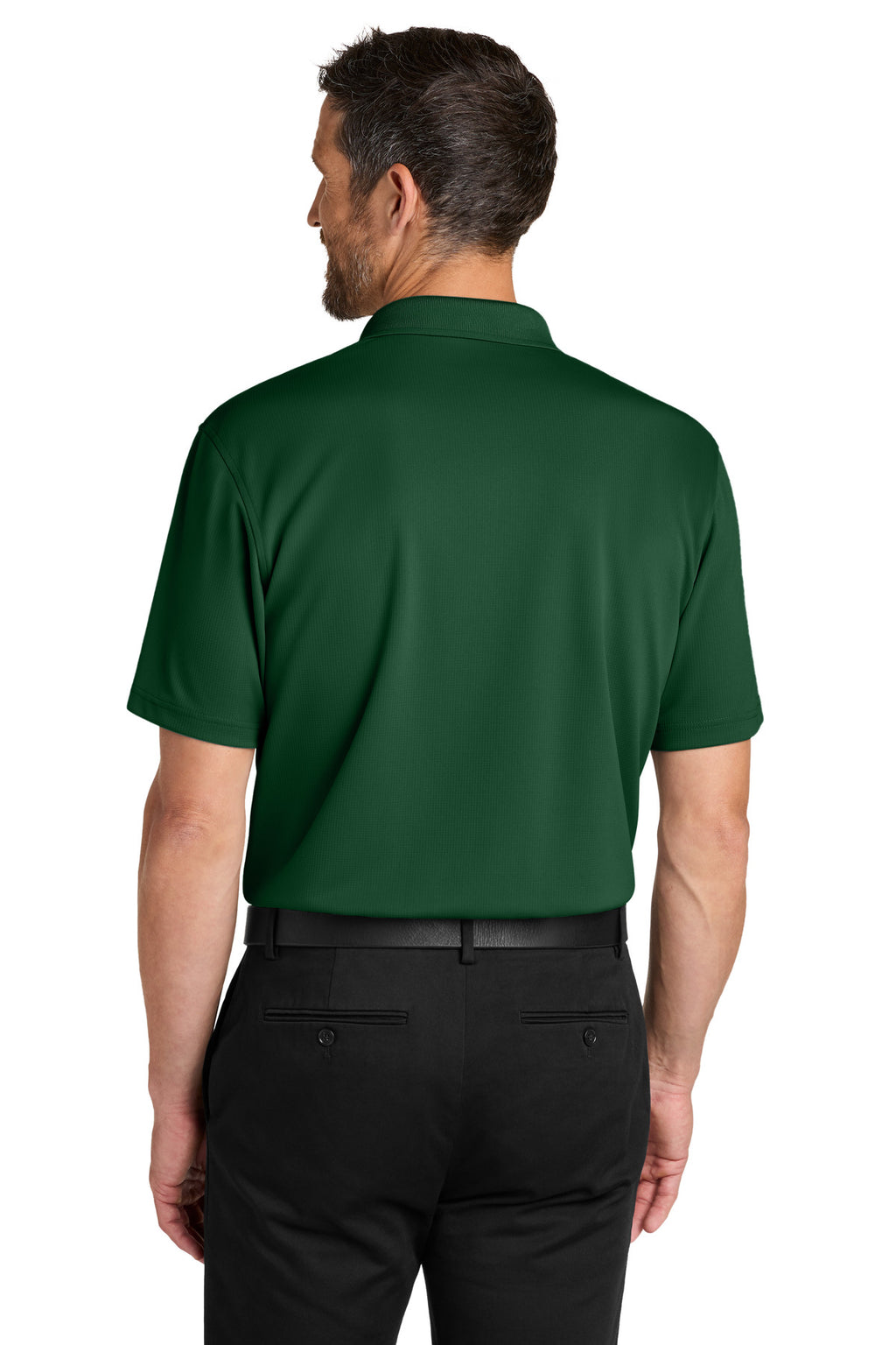 Port Authority Dry Zone Stain-Release Grid Polo K845 - Hunter Green - back