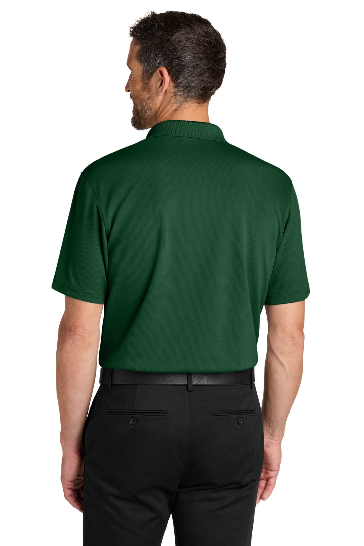 Port Authority Dry Zone Stain-Release Grid Polo K845 - Hunter Green - back