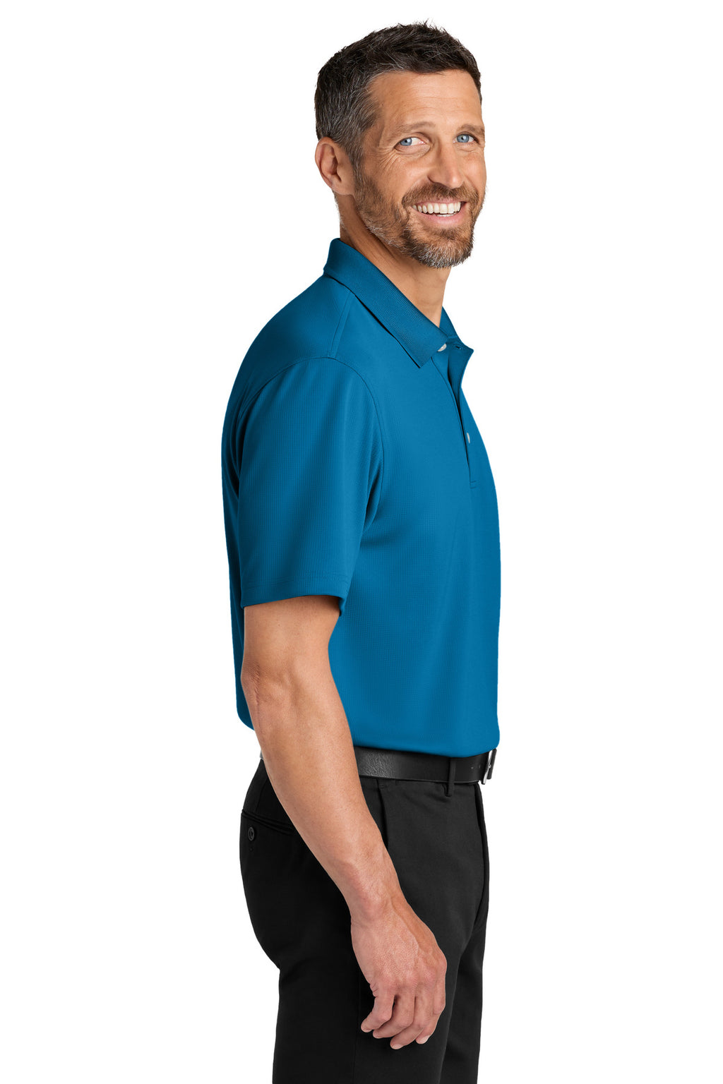 Port Authority Dry Zone Stain-Release Grid Polo K845 - Imperial Blue - side