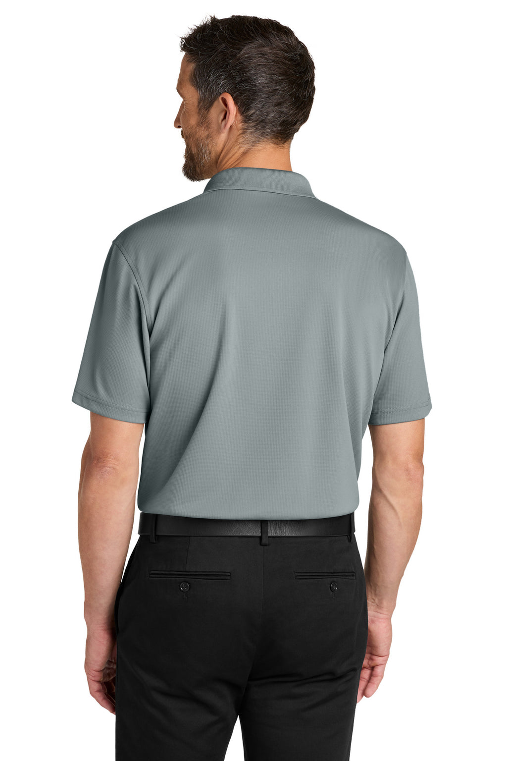 Port Authority Dry Zone Stain-Release Grid Polo K845 - Light Sterling Grey - back