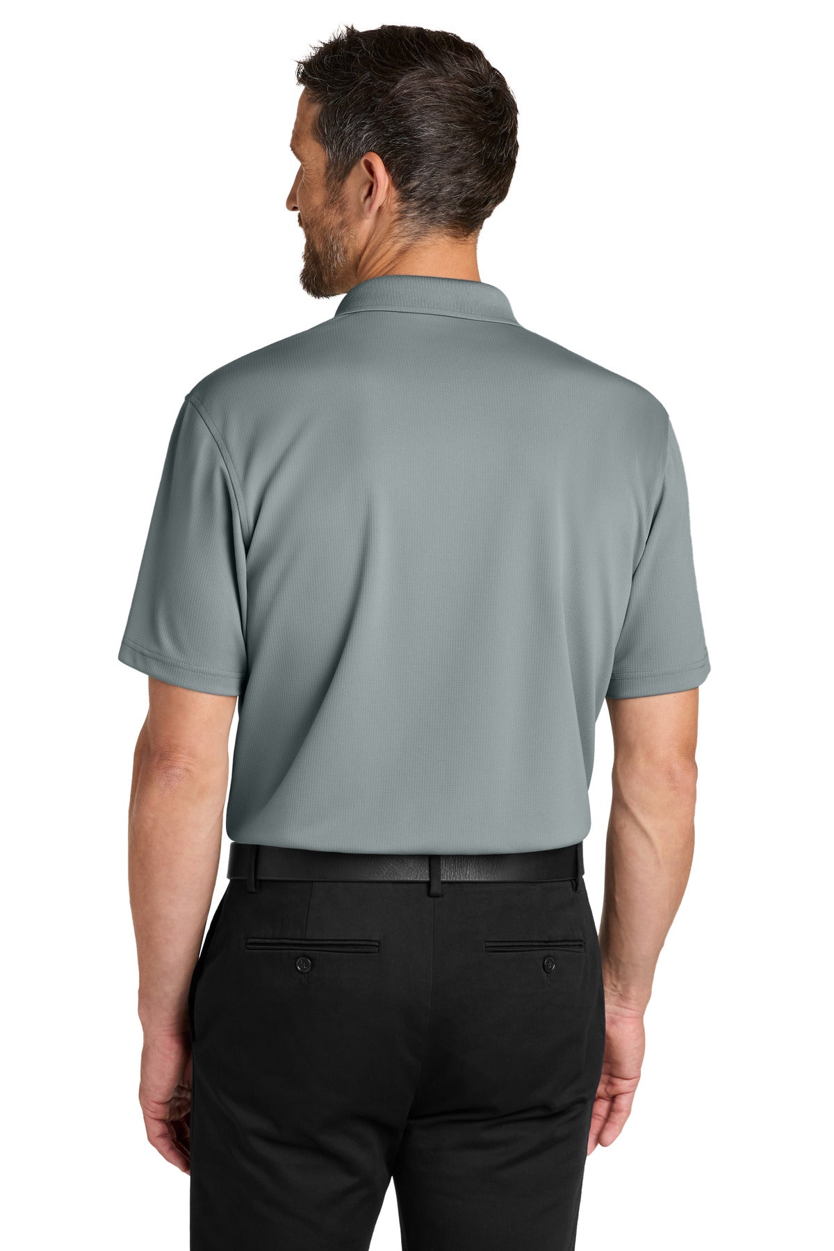 Port Authority Dry Zone Stain-Release Grid Polo K845 - Light Sterling Grey - back