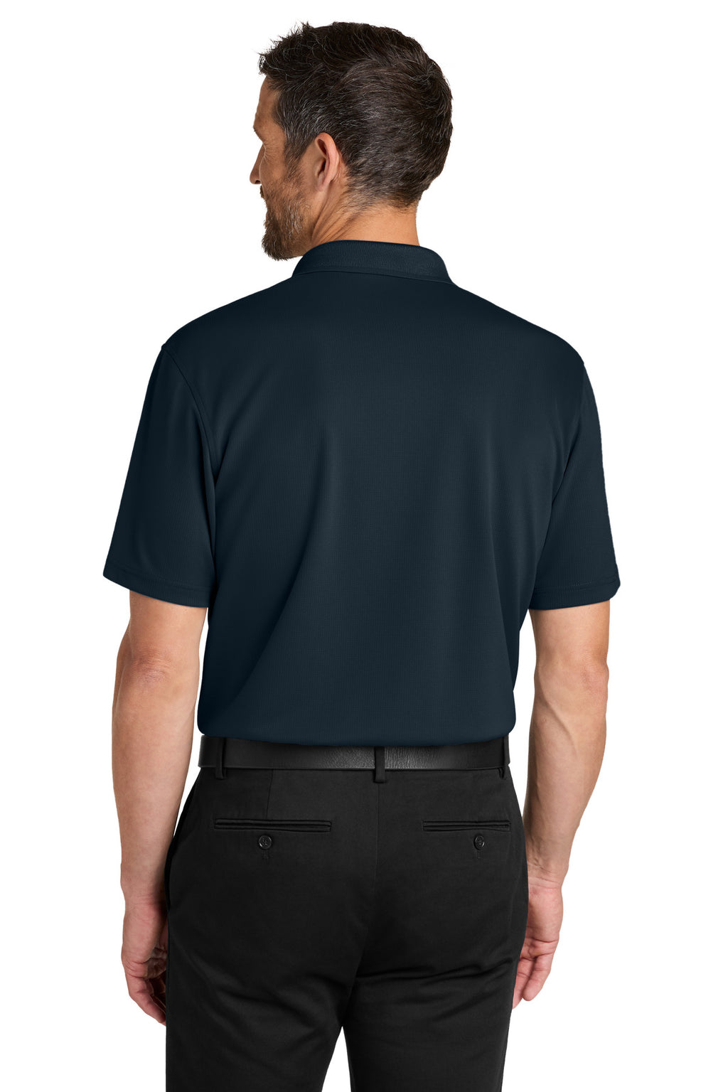 Port Authority Dry Zone Stain-Release Grid Polo K845 - Night Navy - back