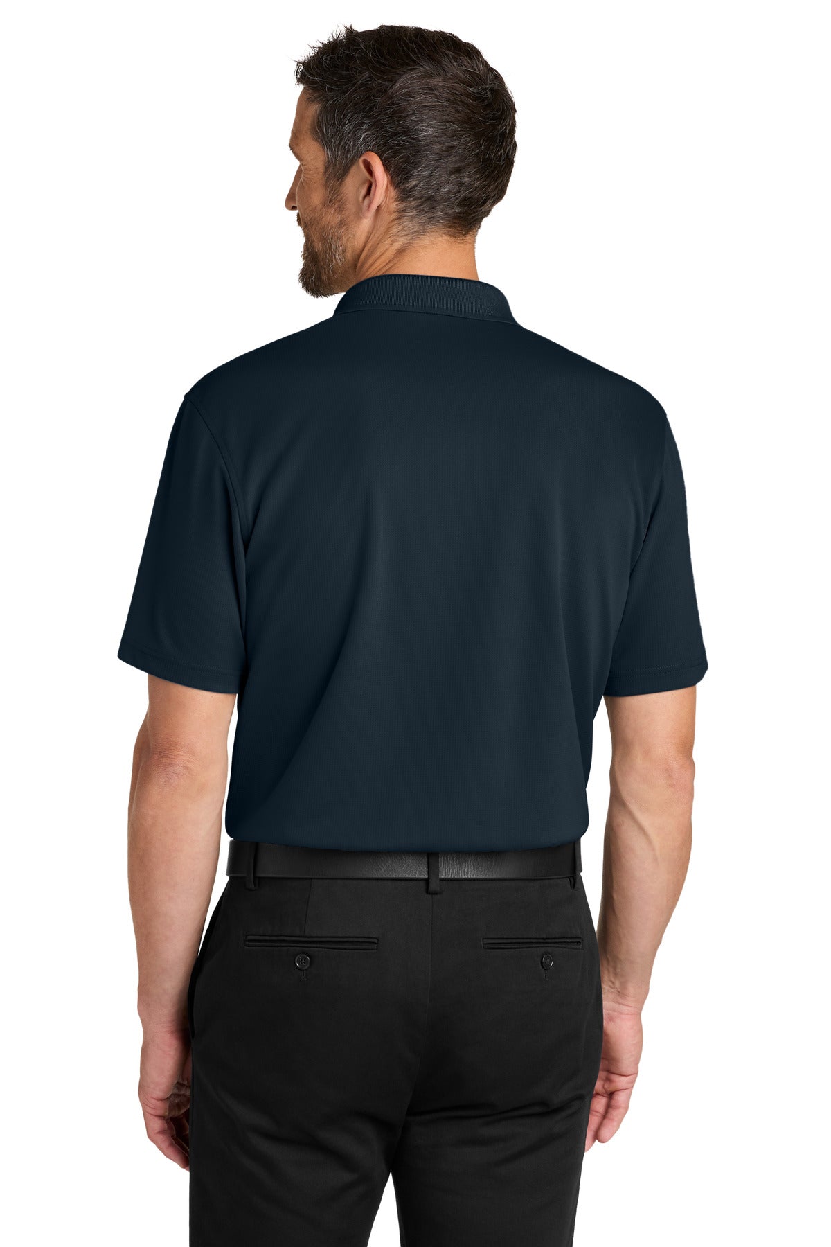 Port Authority Dry Zone Stain-Release Grid Polo K845 - Night Navy - back