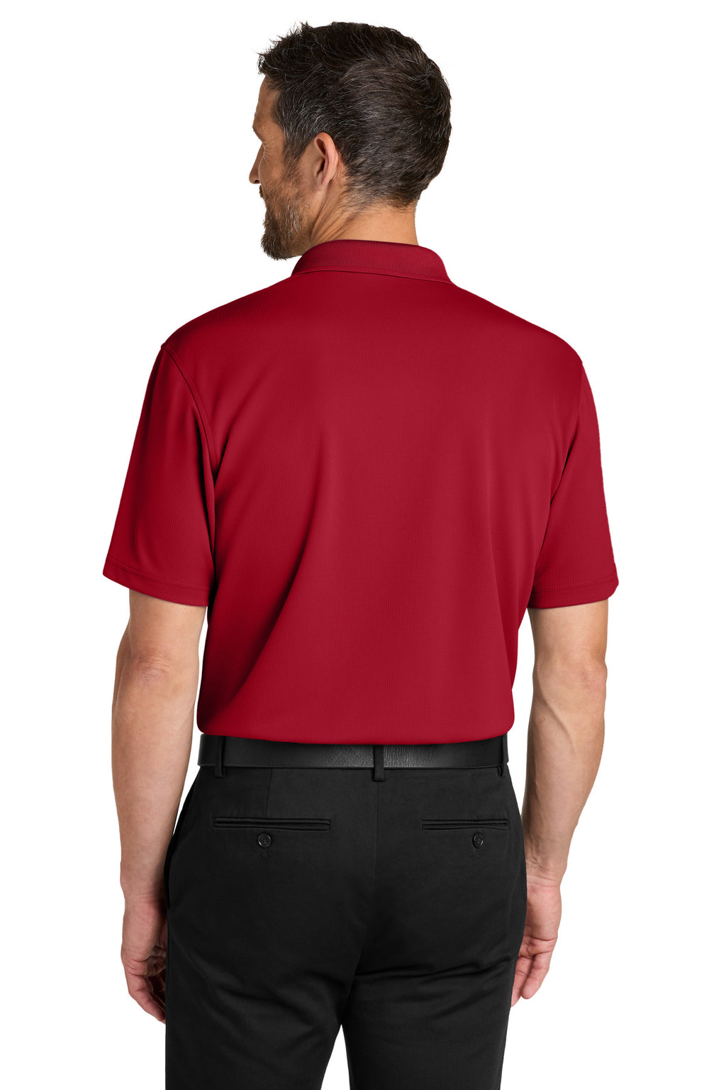 Port Authority Dry Zone Stain-Release Grid Polo K845 - Rich Red - back