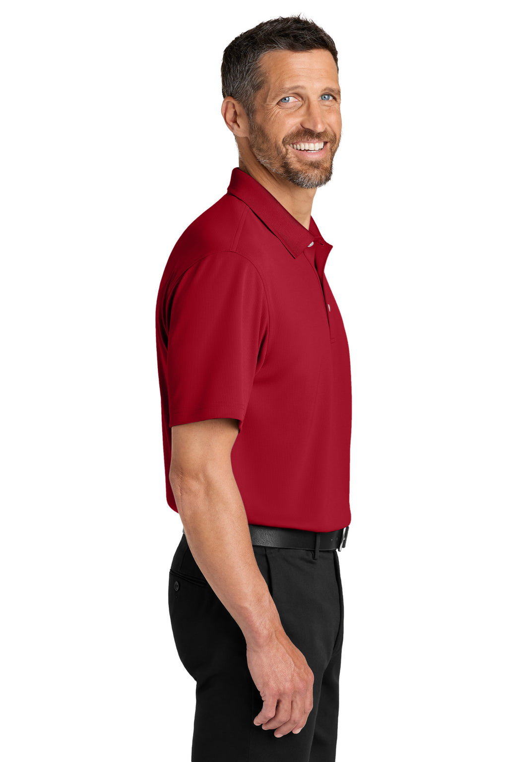Port Authority Dry Zone Stain-Release Grid Polo K845 - Rich Red - side
