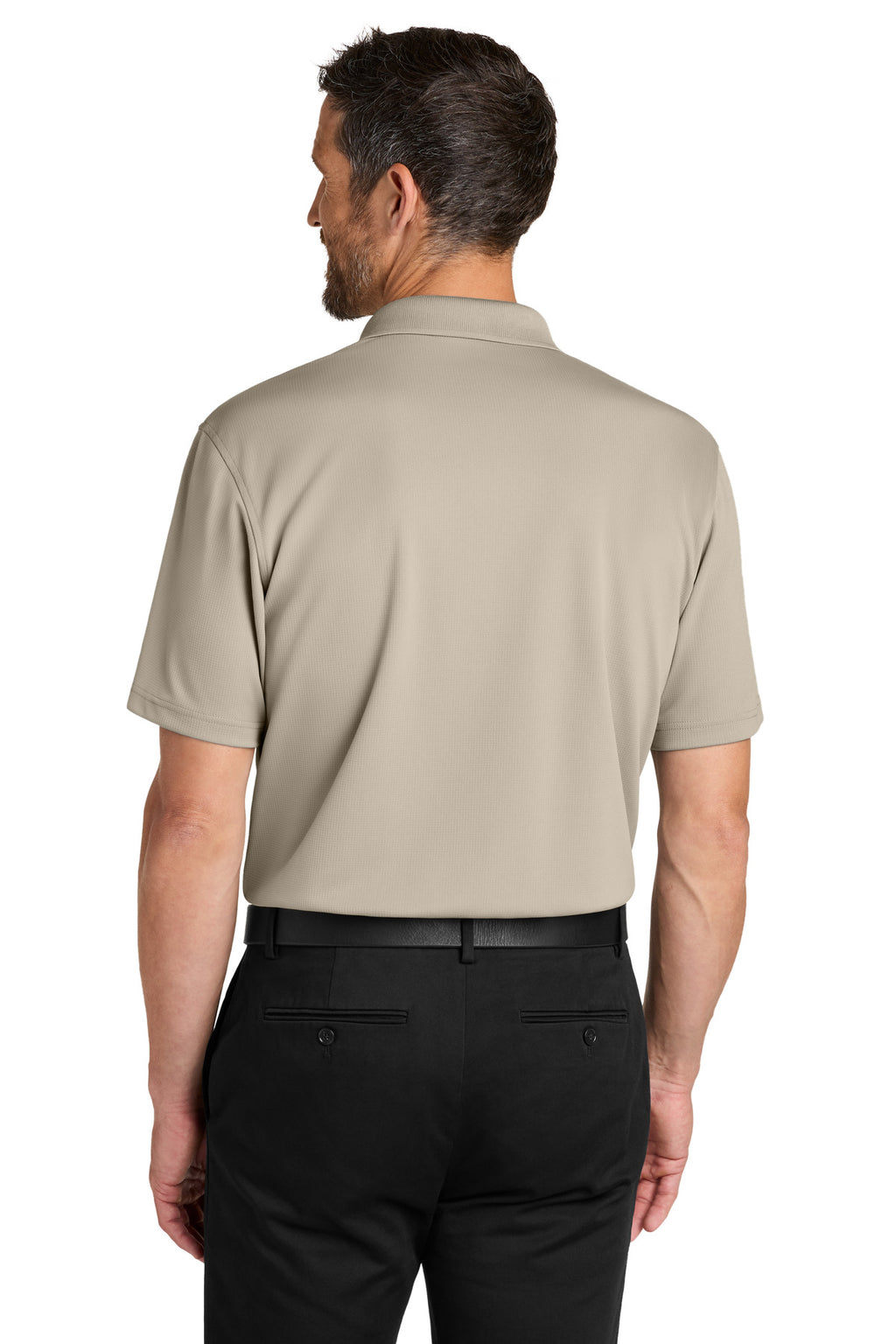 Port Authority Dry Zone Stain-Release Grid Polo K845 - Sahara - back