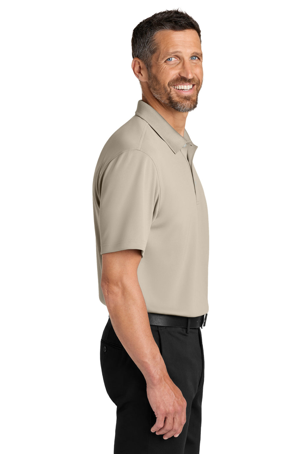 Port Authority Dry Zone Stain-Release Grid Polo K845 - Sahara - side