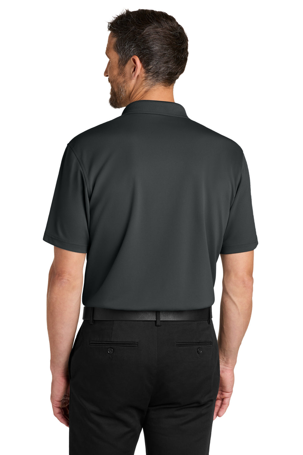 Port Authority Dry Zone Stain-Release Grid Polo K845 - Seal Grey - back