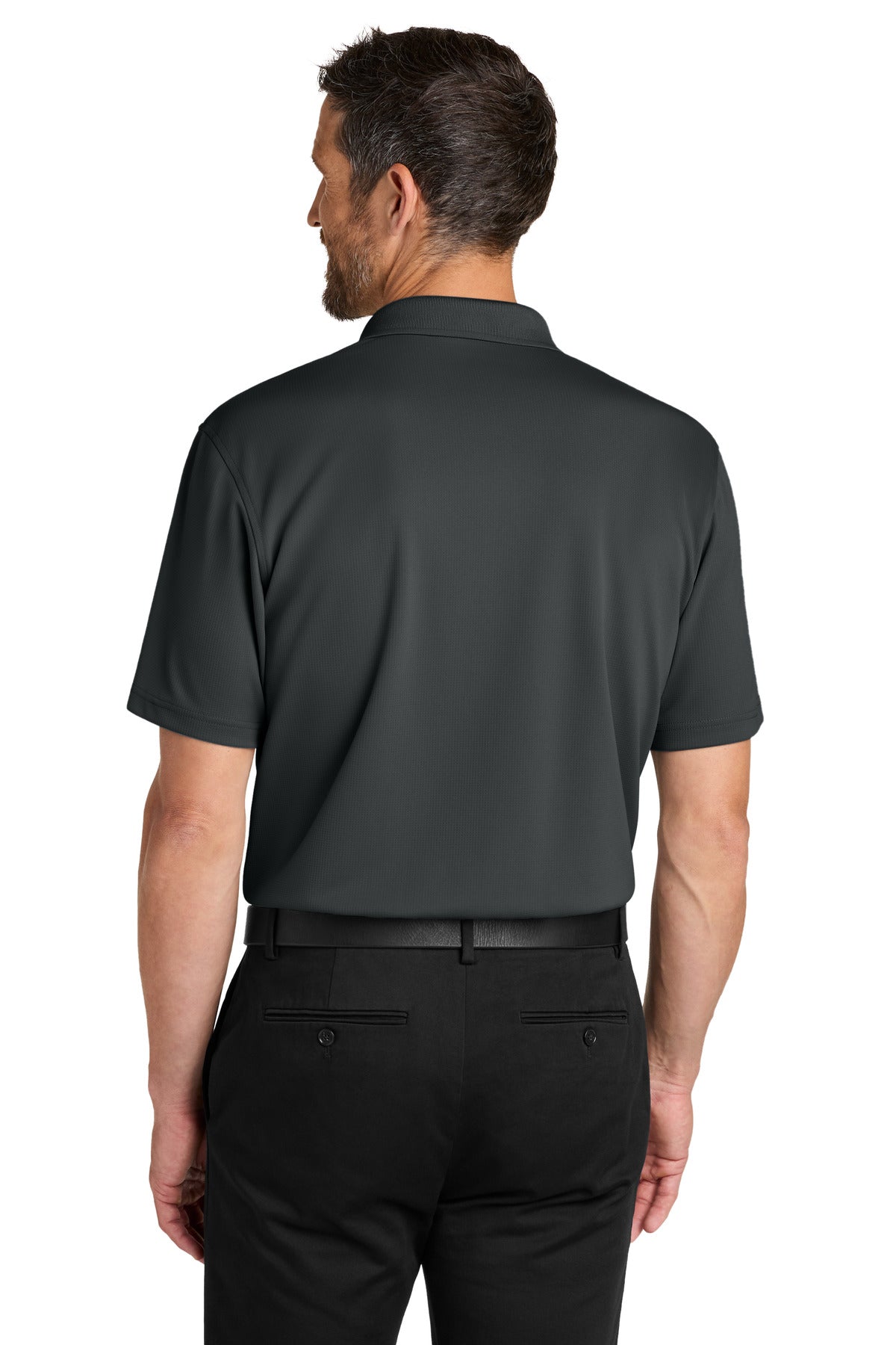 Port Authority Dry Zone Stain-Release Grid Polo K845 - Seal Grey - back