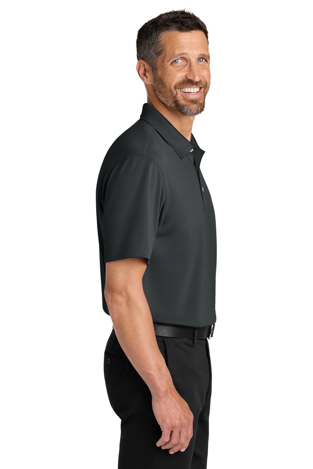 Port Authority Dry Zone Stain-Release Grid Polo K845 - Seal Grey - side