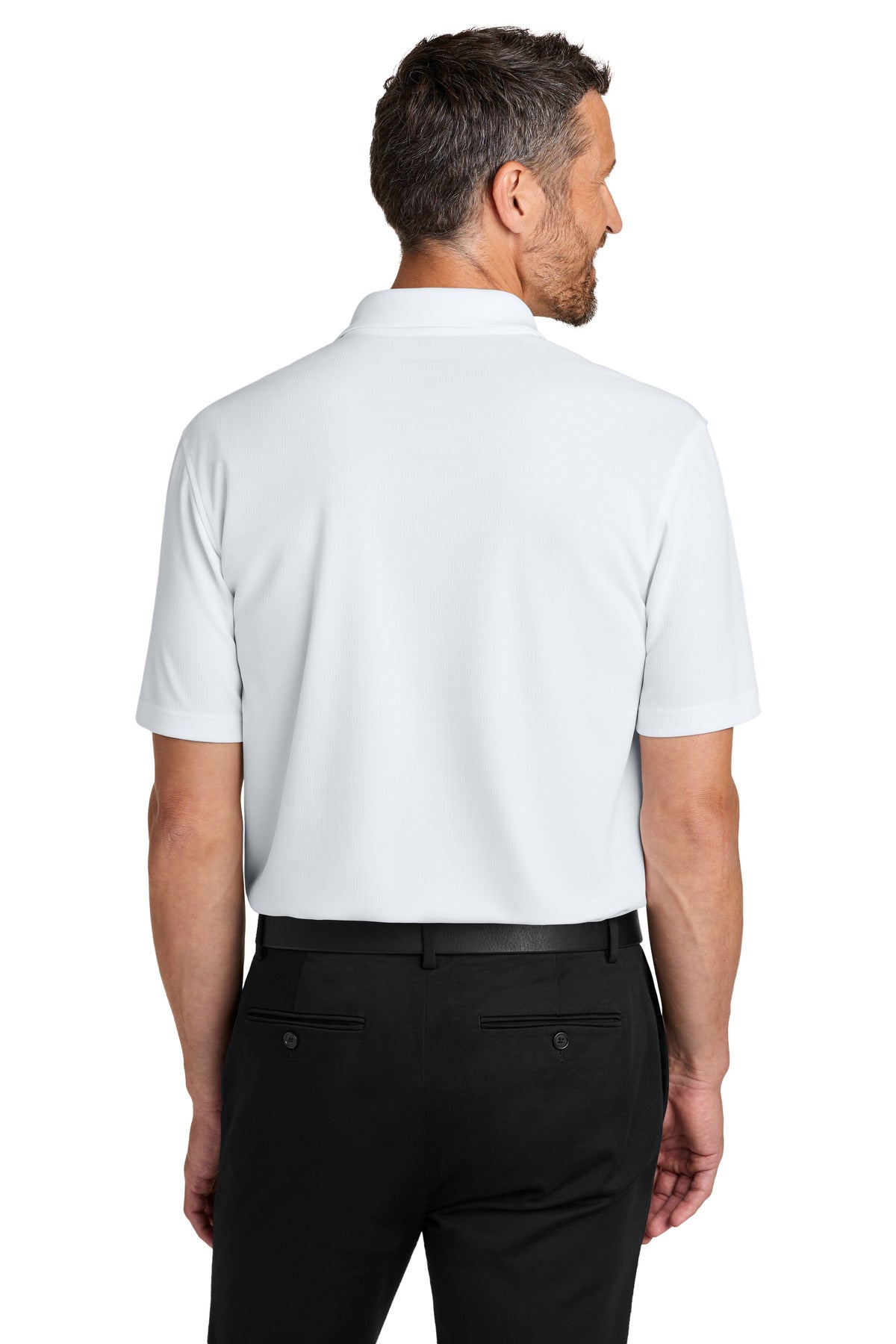 Port Authority Dry Zone Stain-Release Grid Polo K845 - White - back