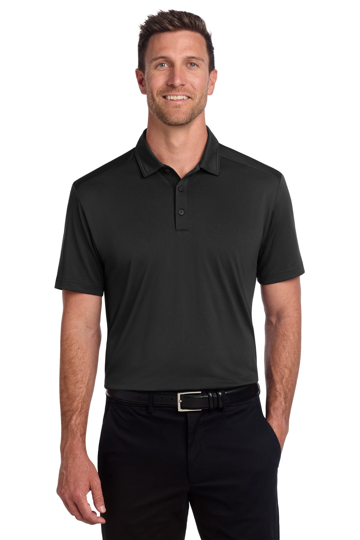 Port Authority C-FREE Snag-Proof Polo K864 - Deep Black - front