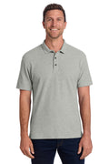 Port Authority C-FREE Cotton Blend Pique Polo K867 - Deep Smoke Heather - front
