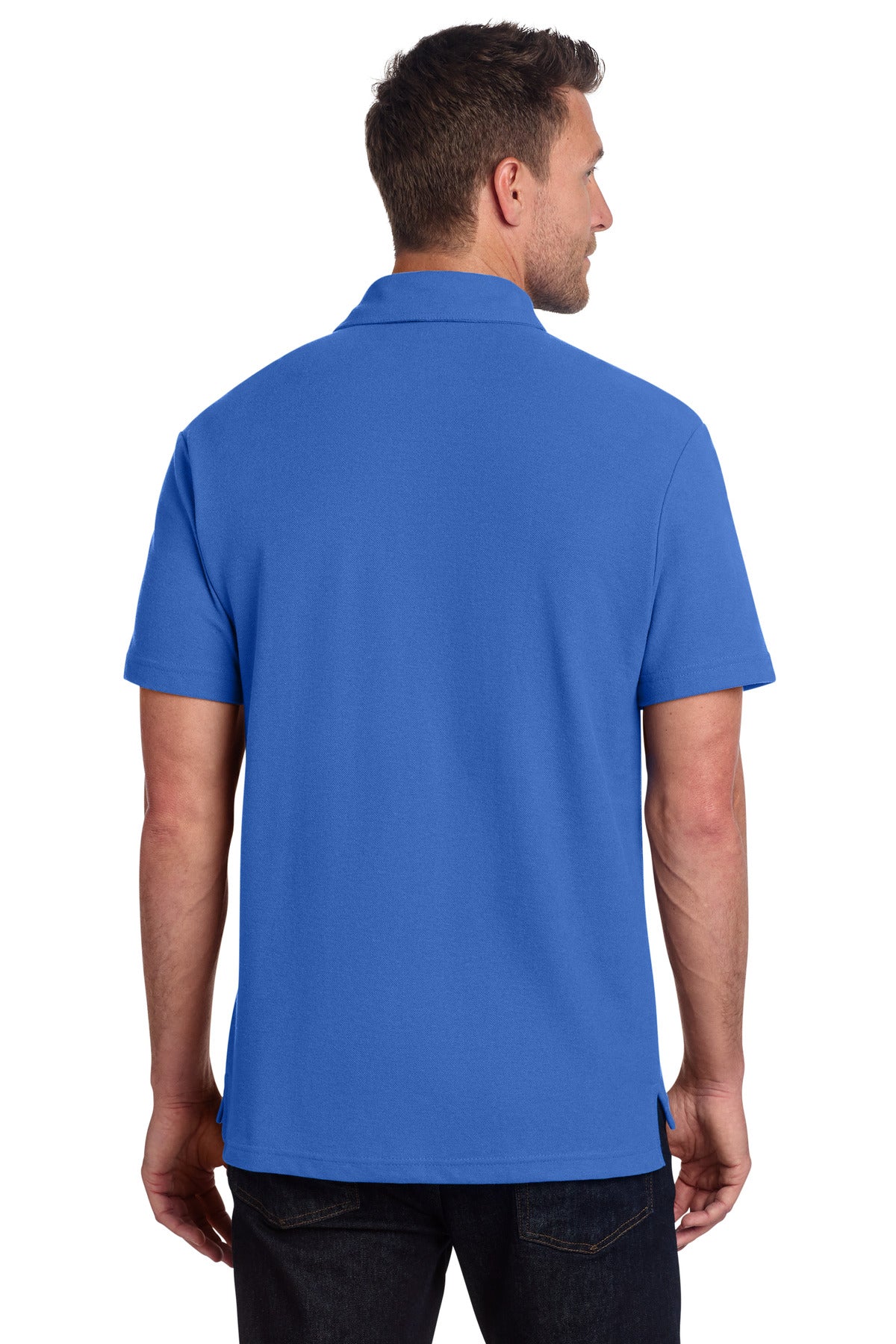 Port Authority C-FREE Cotton Blend Pique Pocket Polo K868 - True Blue - back