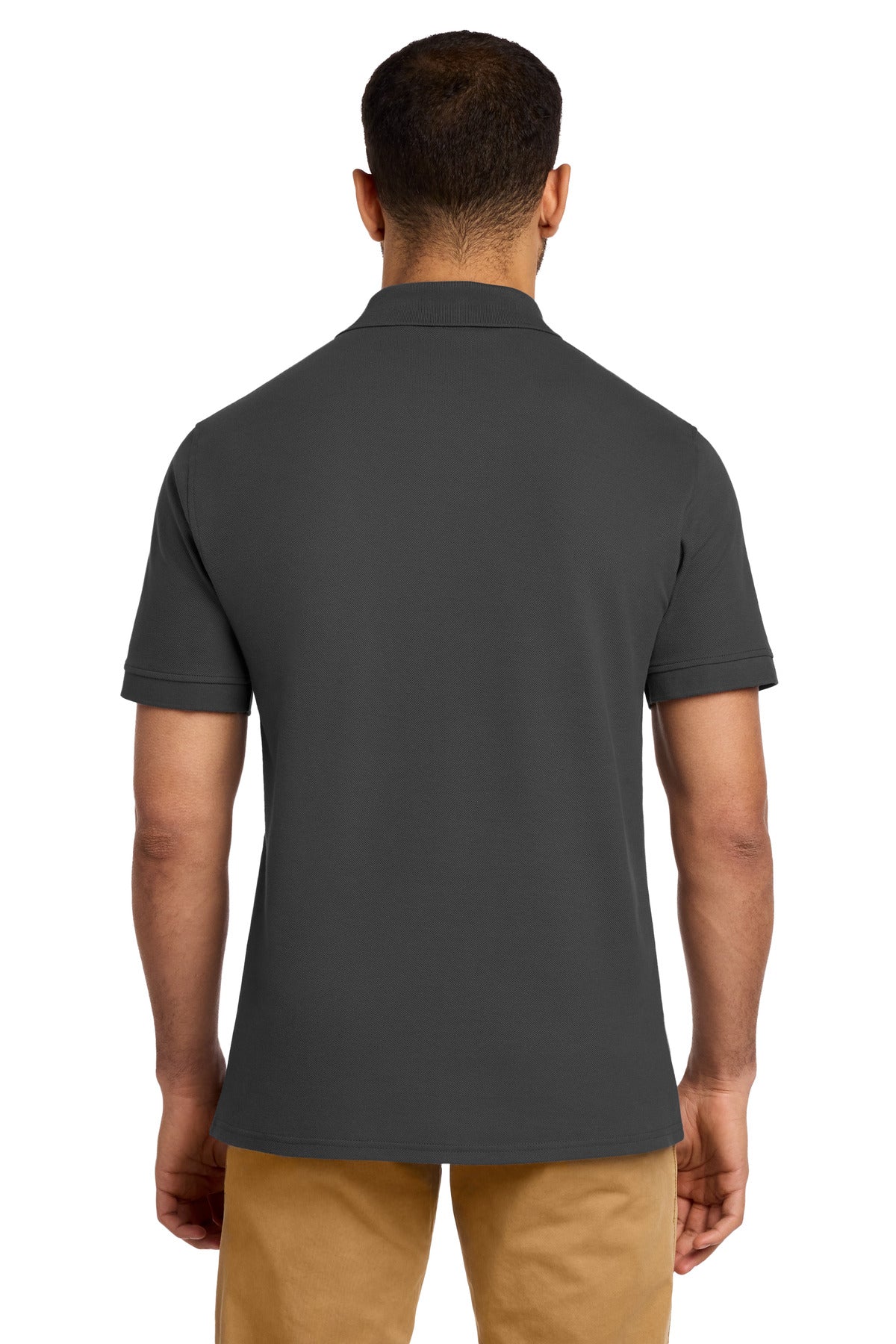 Port & Co Combed Ring Spun Pique Polo. KP1500 - Charcoal - back