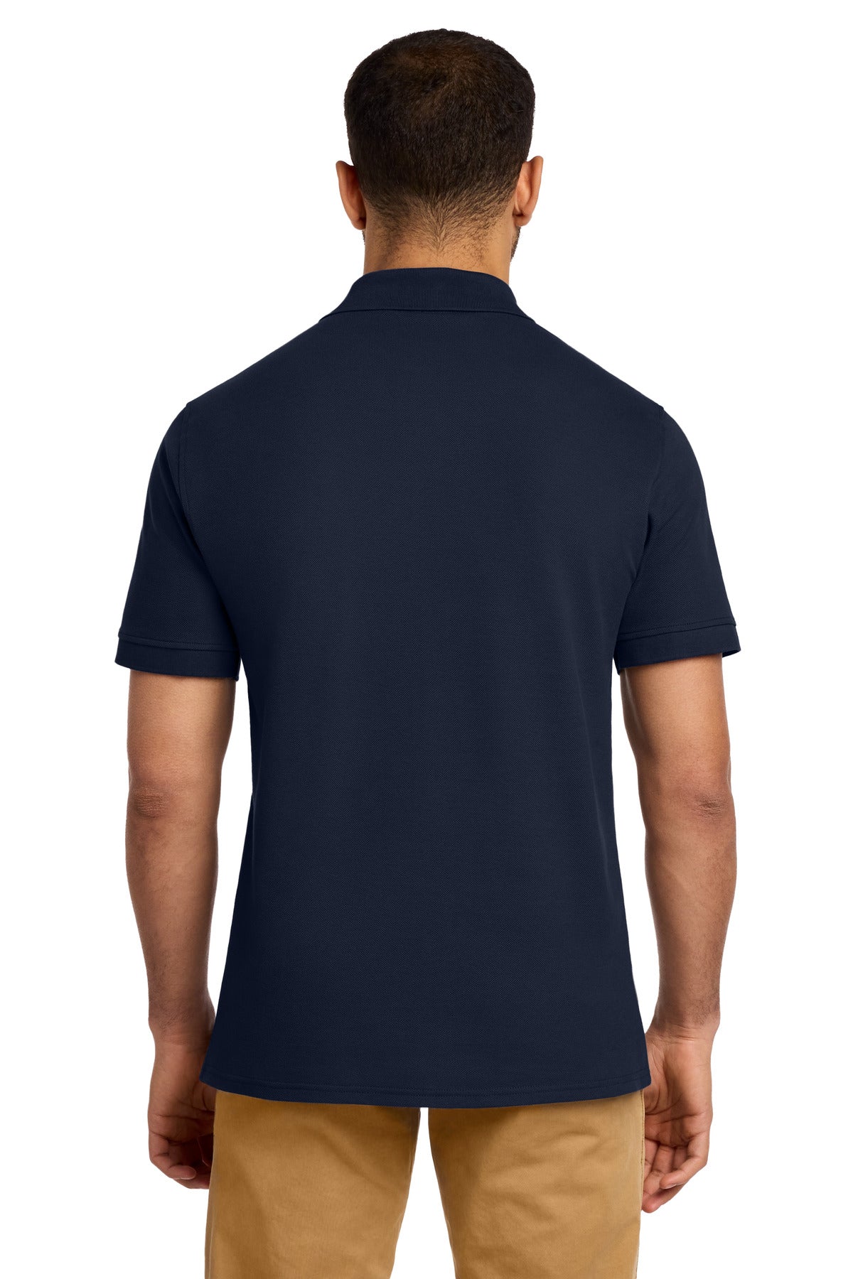 Port & Co Combed Ring Spun Pique Polo. KP1500 - Deep Navy - back