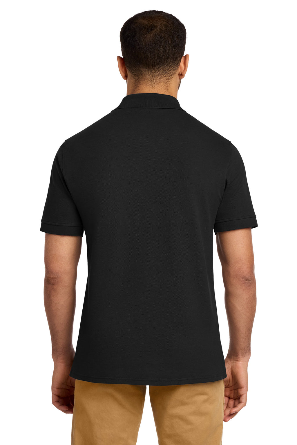 Port & Co Combed Ring Spun Pique Polo. KP1500 - Jet Black - back