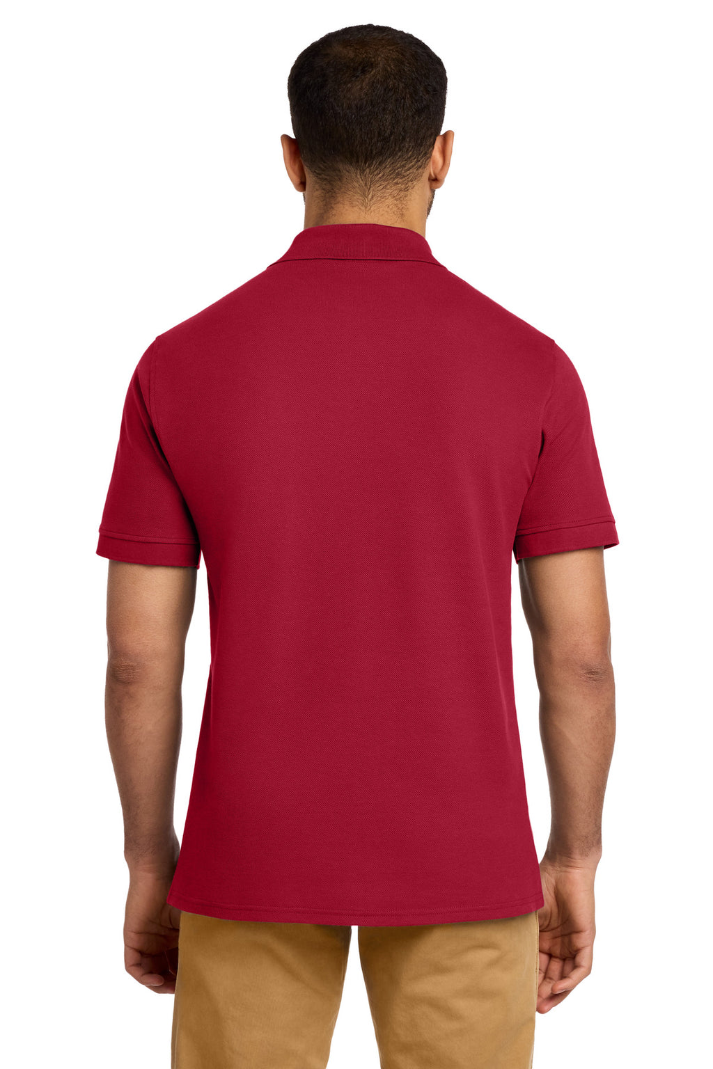 Port & Co Combed Ring Spun Pique Polo. KP1500 - Red - back