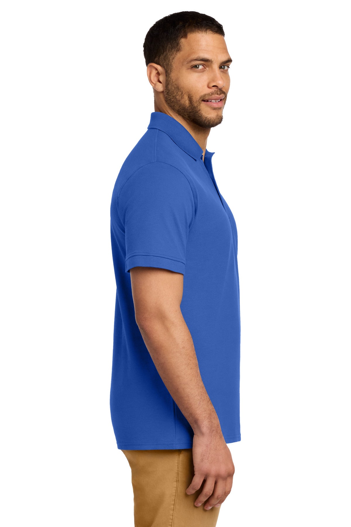 Port & Co Combed Ring Spun Pique Polo. KP1500 - Royal - side