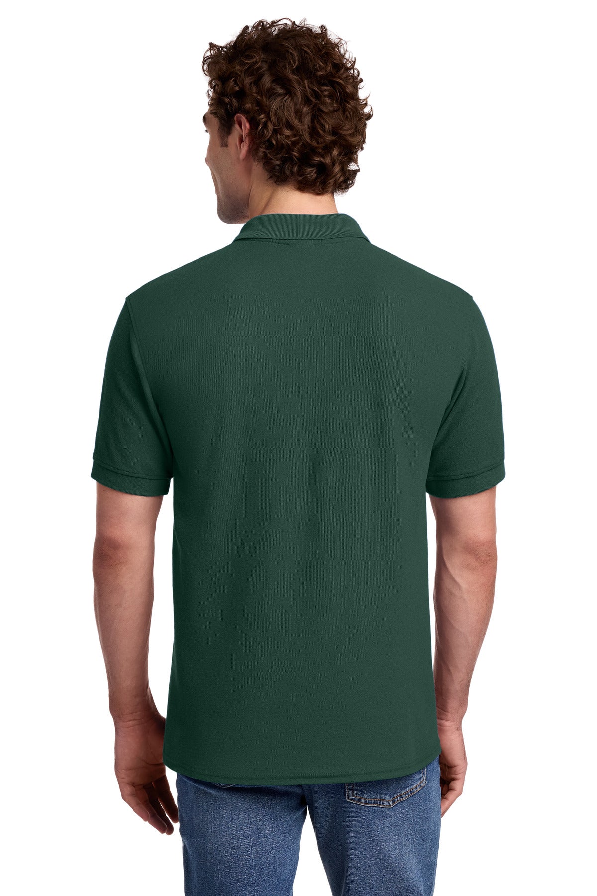 Port & Co Core Blend Pique Polo. KP155 - Dark Green - back