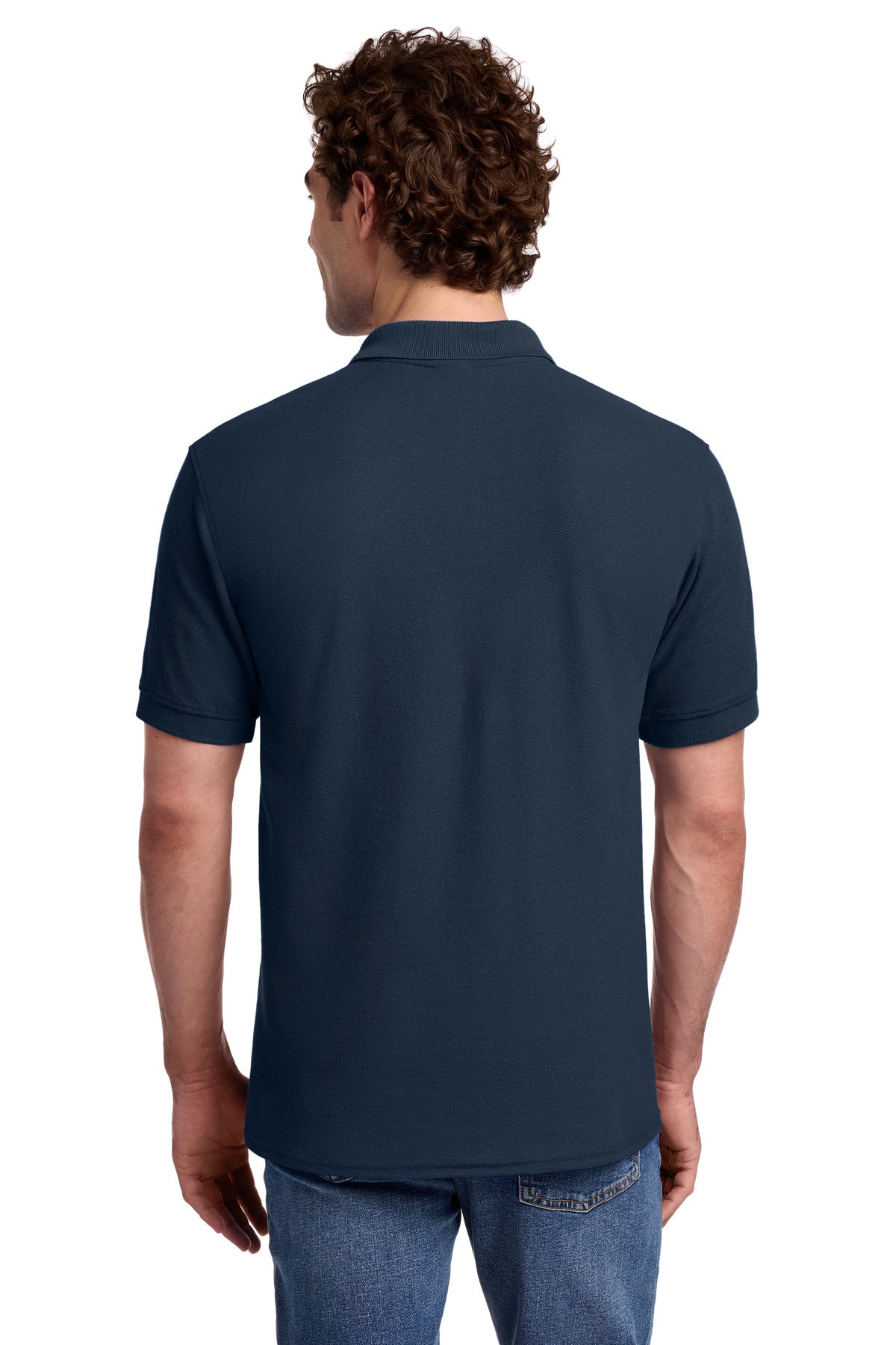 Port & Co Core Blend Pique Polo. KP155 - Deep Navy - back