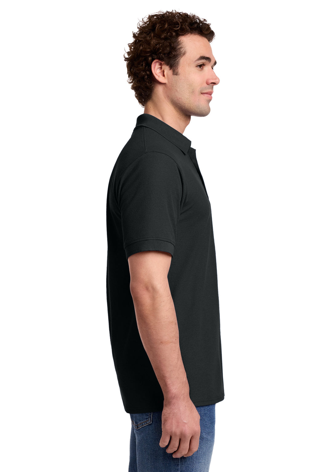 Port & Co Core Blend Pique Polo. KP155 - Jet Black - side