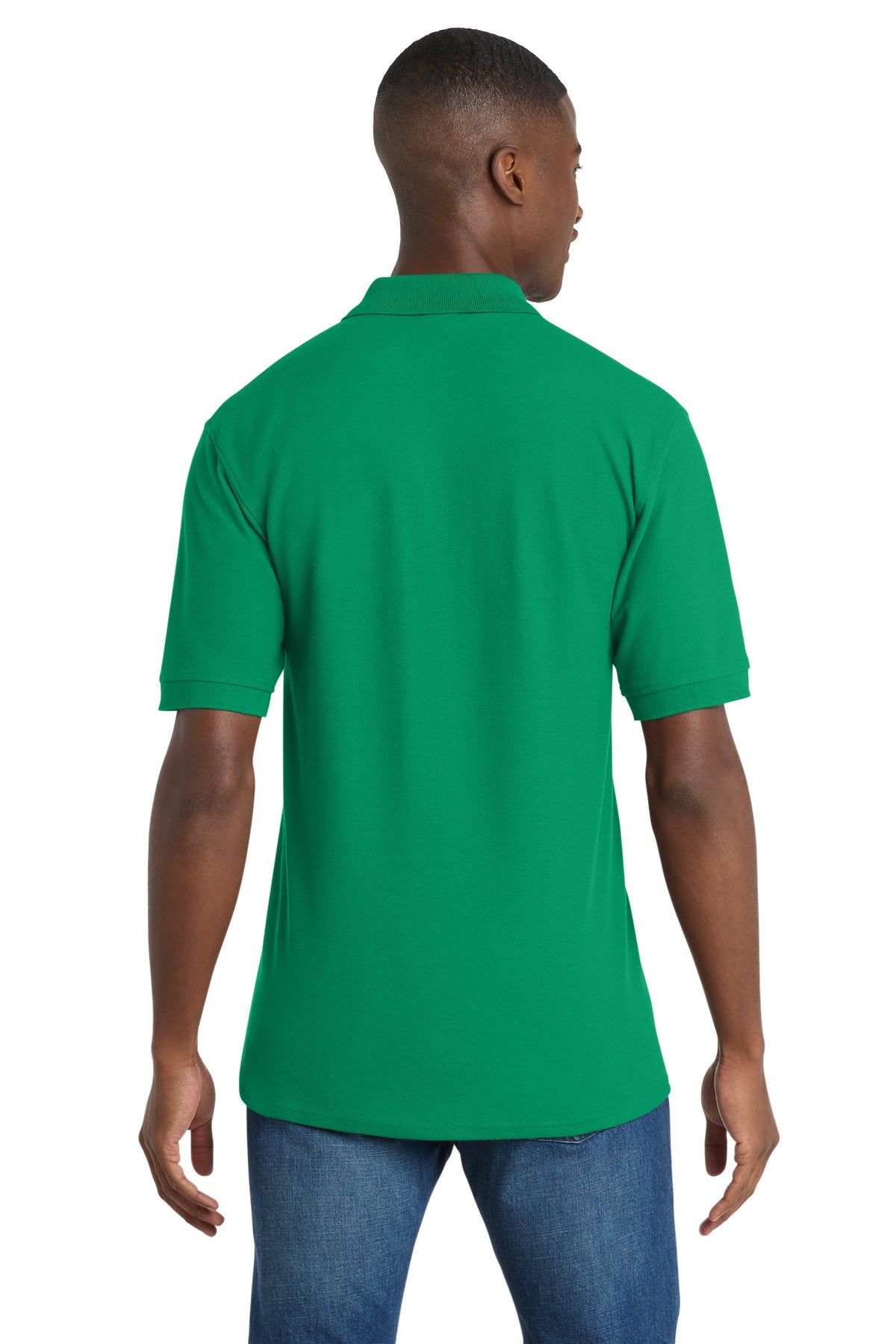 Port & Co Core Blend Pique Polo. KP155 - Kelly - back