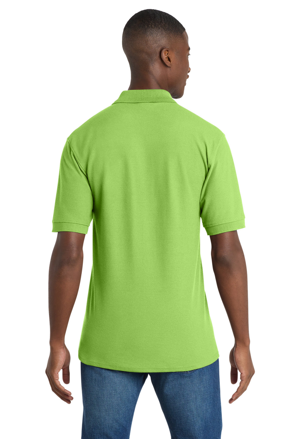 Port & Co Core Blend Pique Polo. KP155 - Lime - back