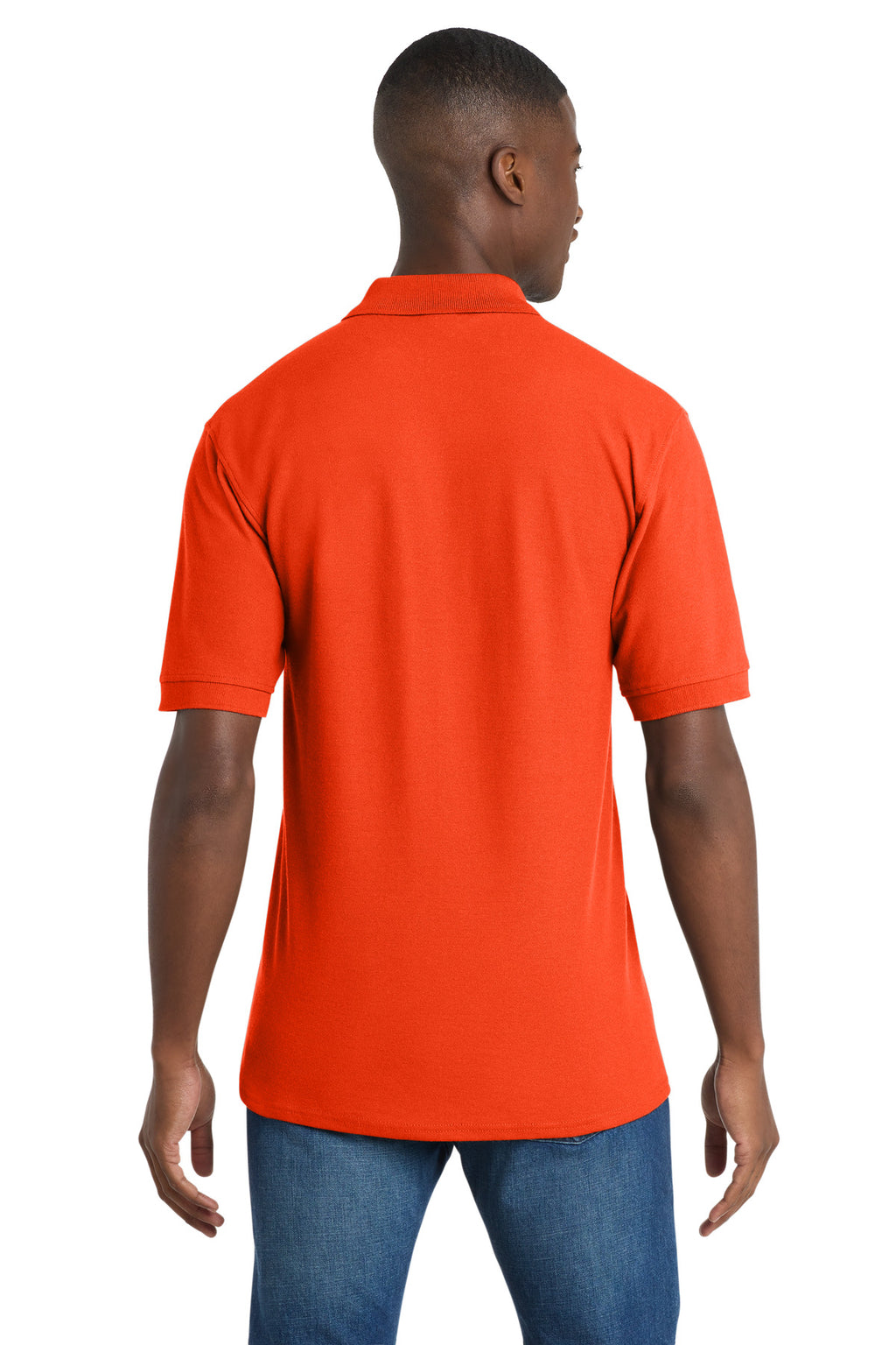 Port & Co Core Blend Pique Polo. KP155 - Orange - back