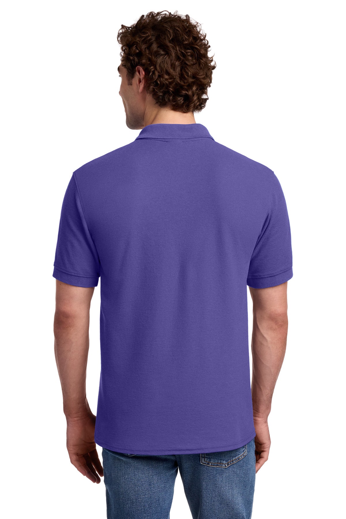 Port & Co Core Blend Pique Polo. KP155 - Purple - back