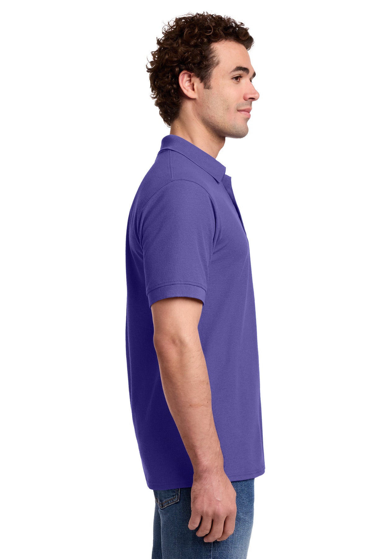 Port & Co Core Blend Pique Polo. KP155 - Purple - side