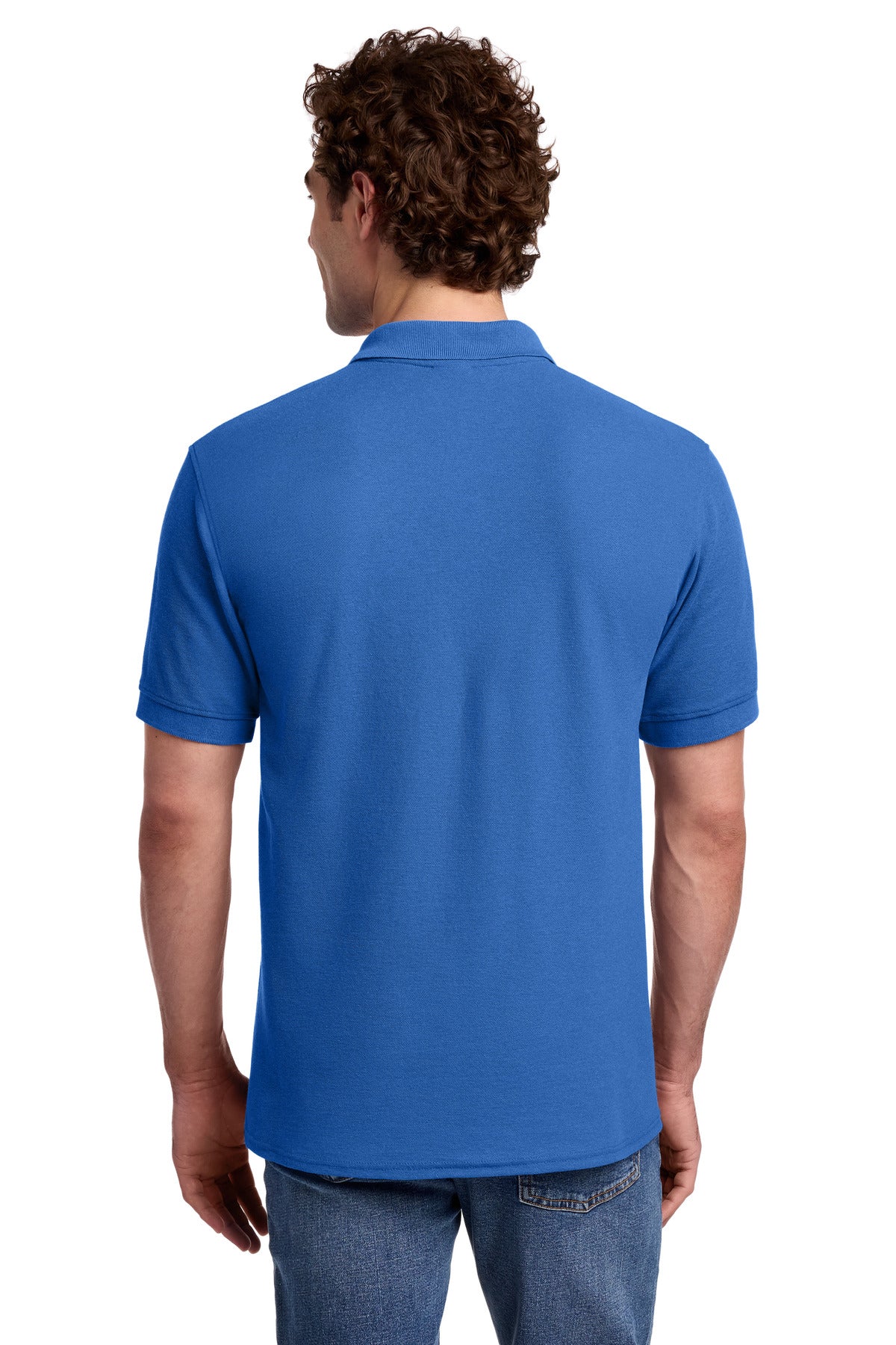 Port & Co Core Blend Pique Polo. KP155 - Royal - back