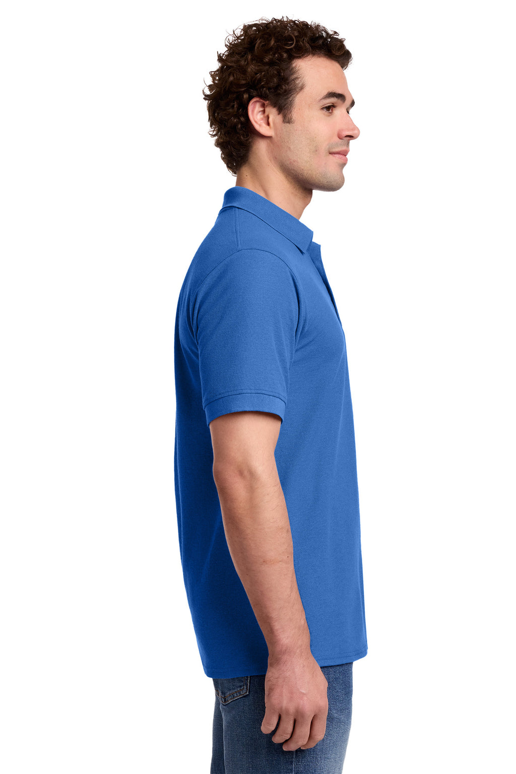Port & Co Core Blend Pique Polo. KP155 - Royal - side