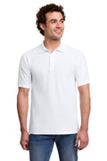 Port & Co Core Blend Pique Polo. KP155 - White - front
