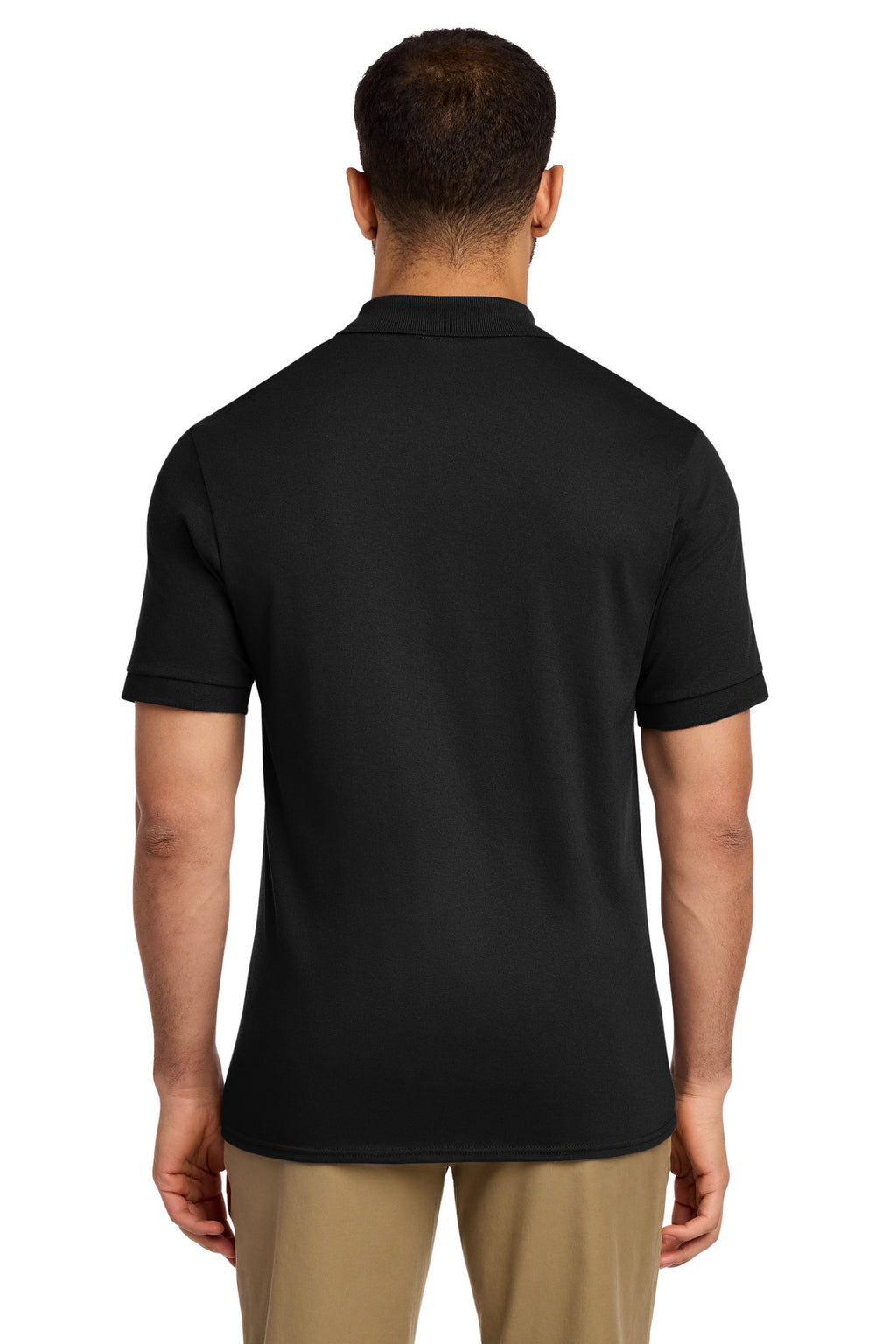 Port & Co Core Blend Jersey Knit Pocket Polo. KP55P - Jet Black - back