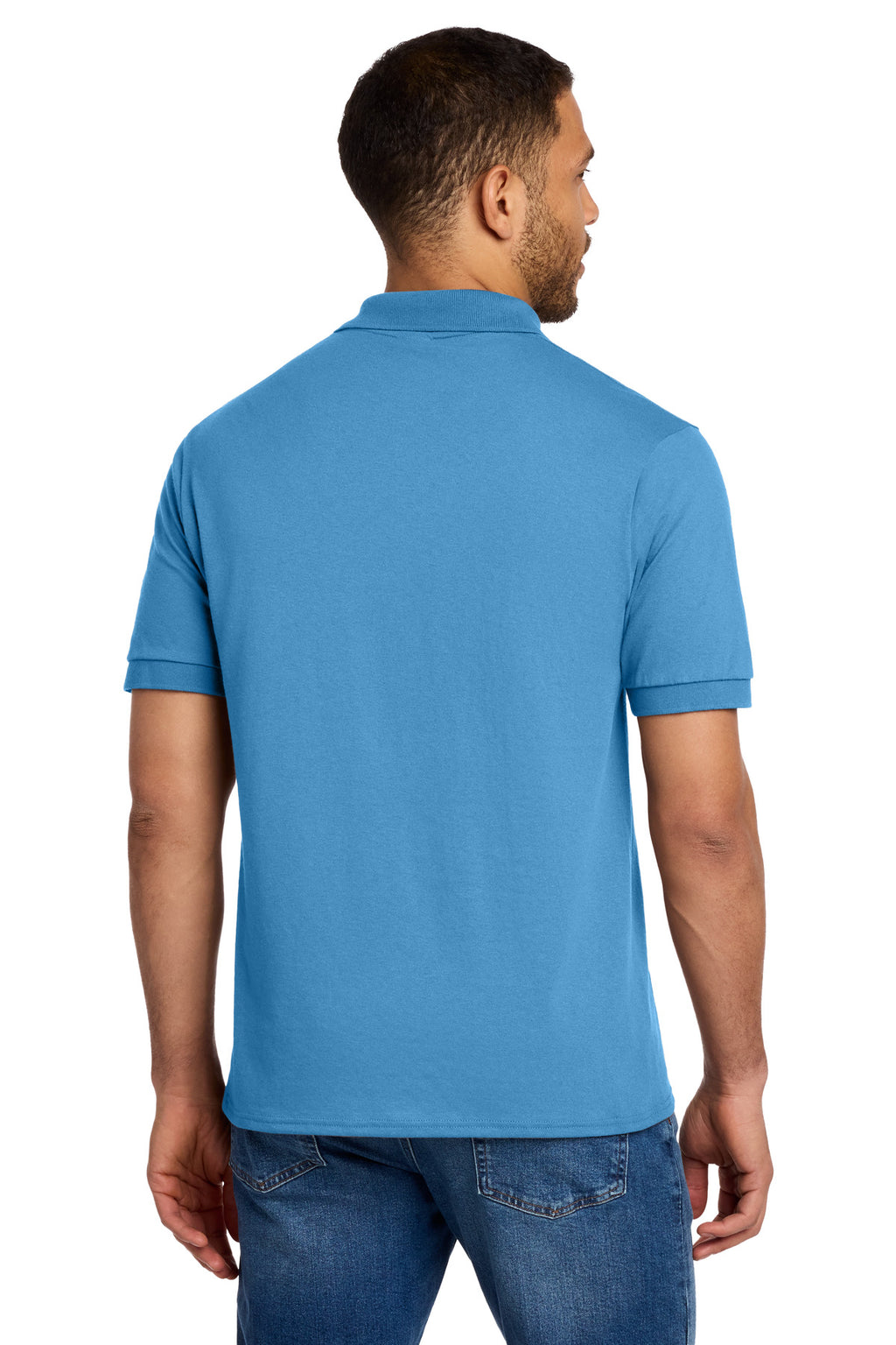 Port & Co Tall Core Blend Jersey Knit Polo. KP55T - Aquatic Blue - back