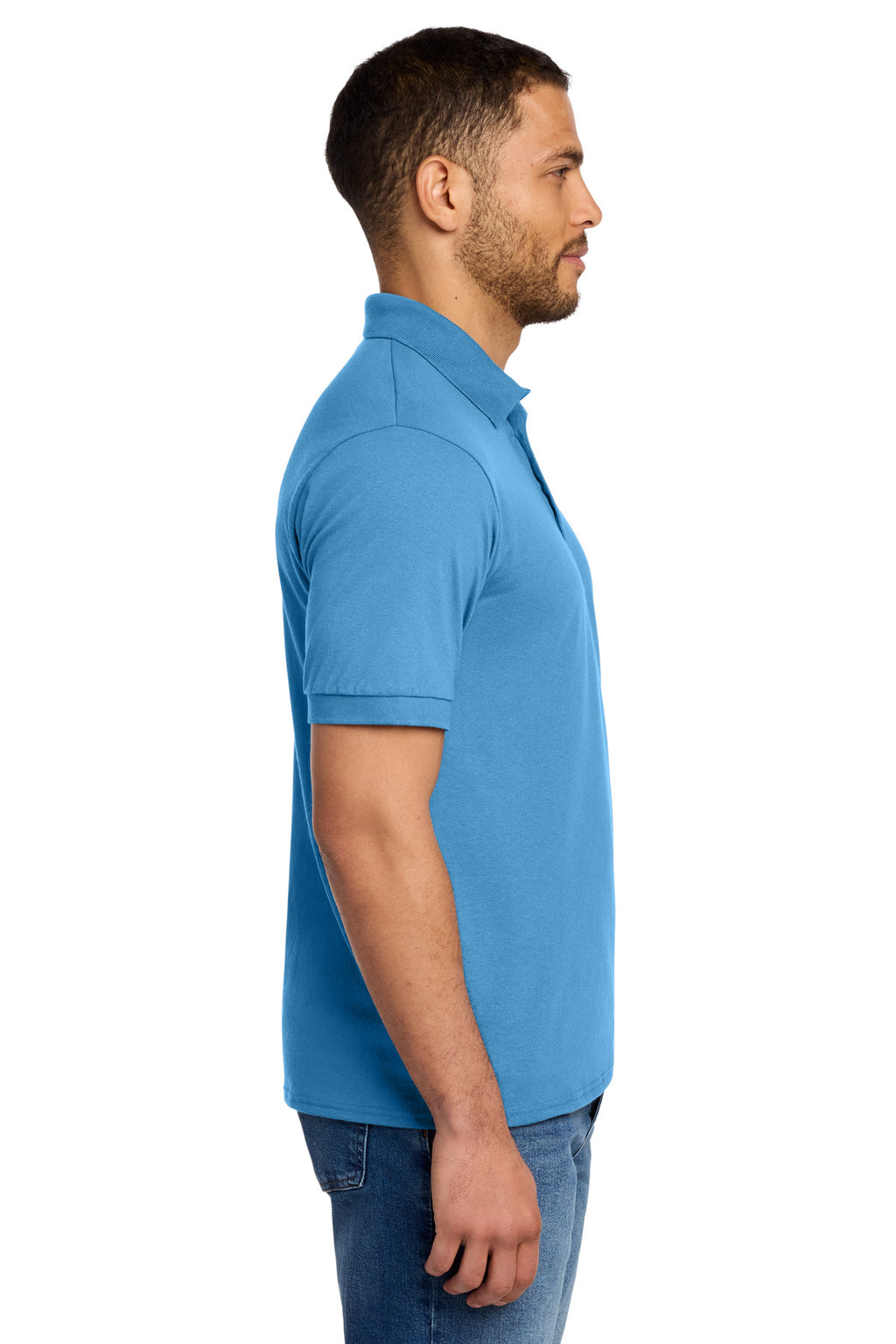 Port & Co Tall Core Blend Jersey Knit Polo. KP55T - Aquatic Blue - side