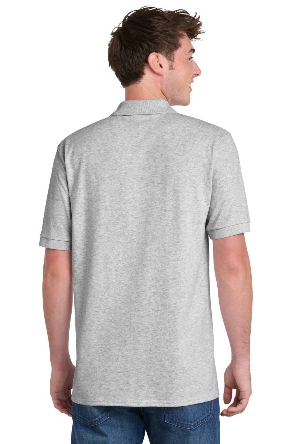 Port & Co Tall Core Blend Jersey Knit Polo. KP55T - Ash - back