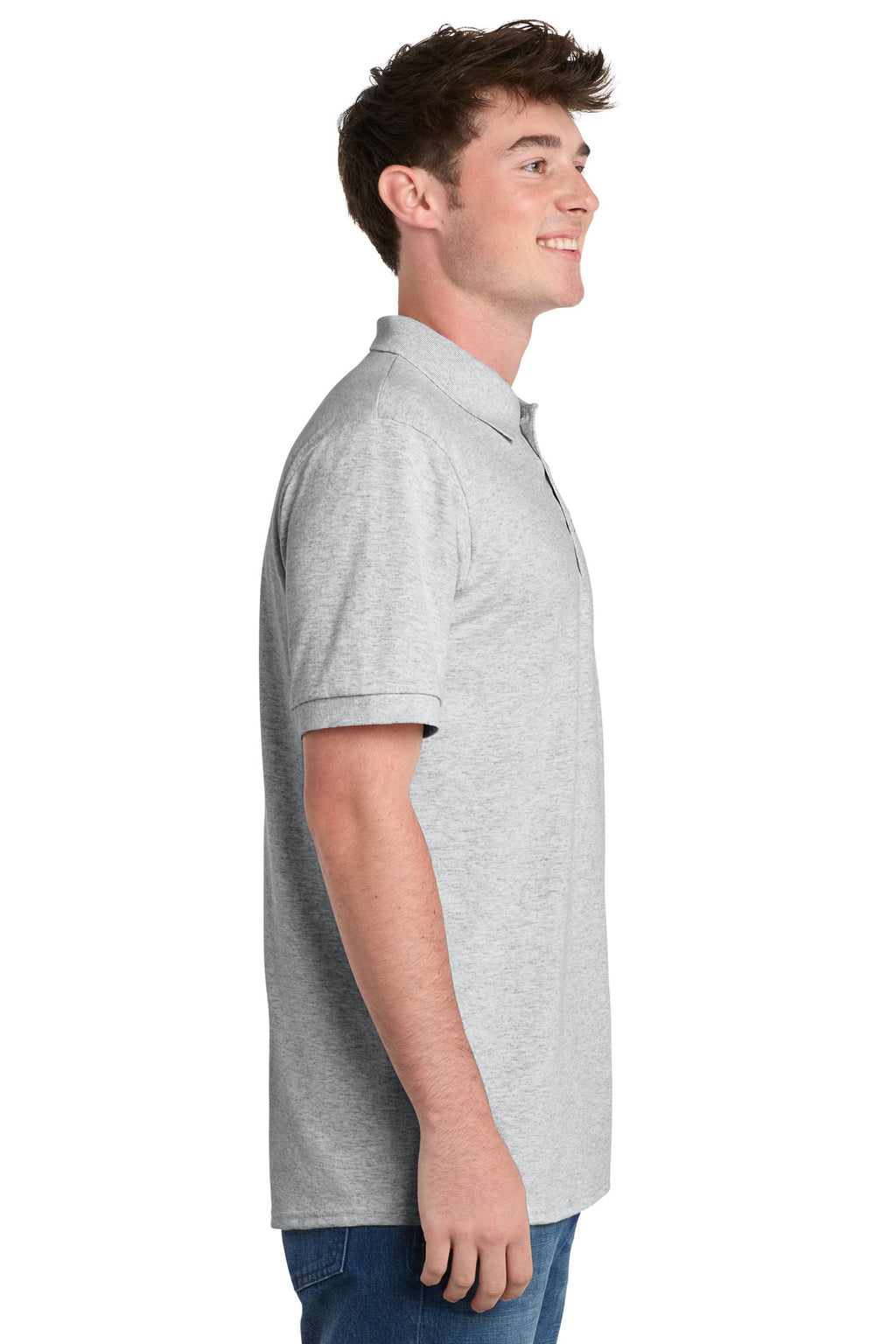 Port & Co Tall Core Blend Jersey Knit Polo. KP55T - Ash - side